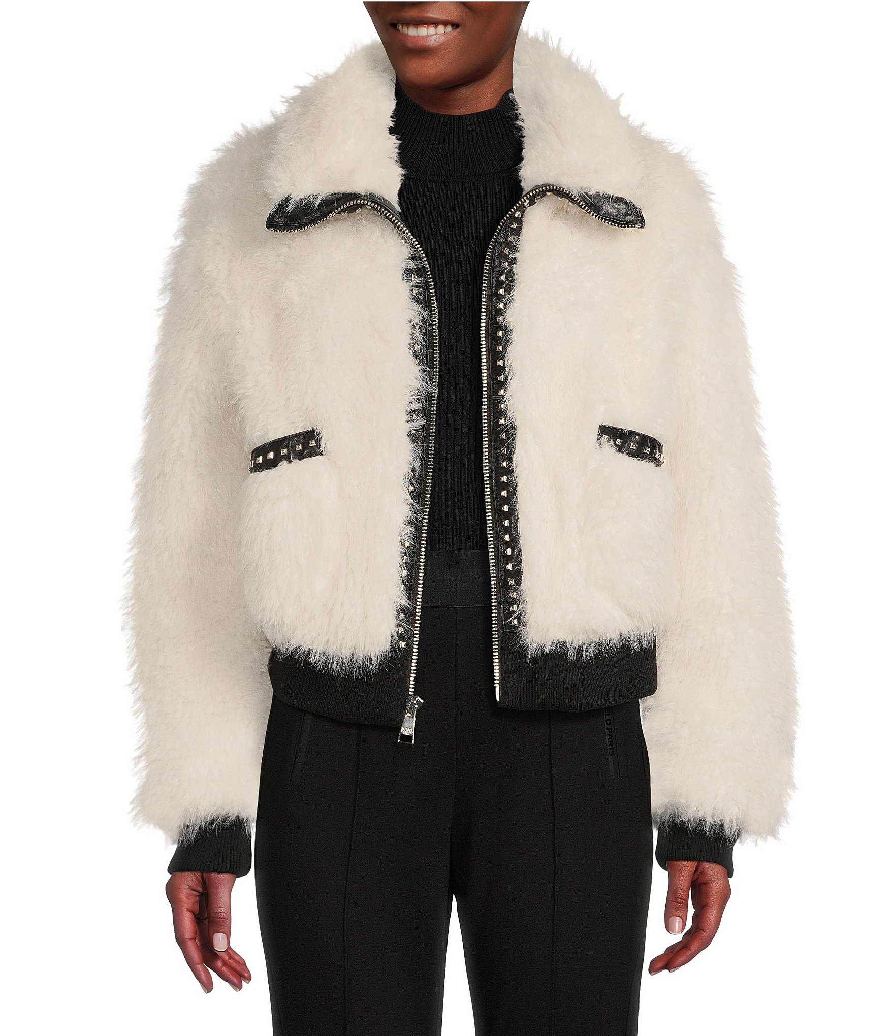 Karl Lagerfeld Paris Men's Faux Fur Hoodie