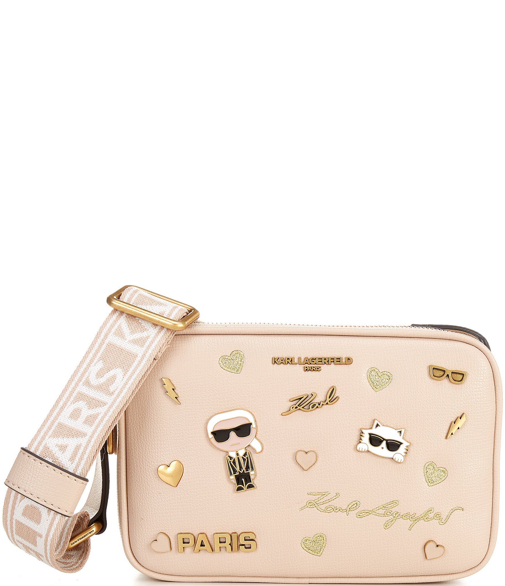 Karl Lagerfeld Maybelle buy wristlet new gold