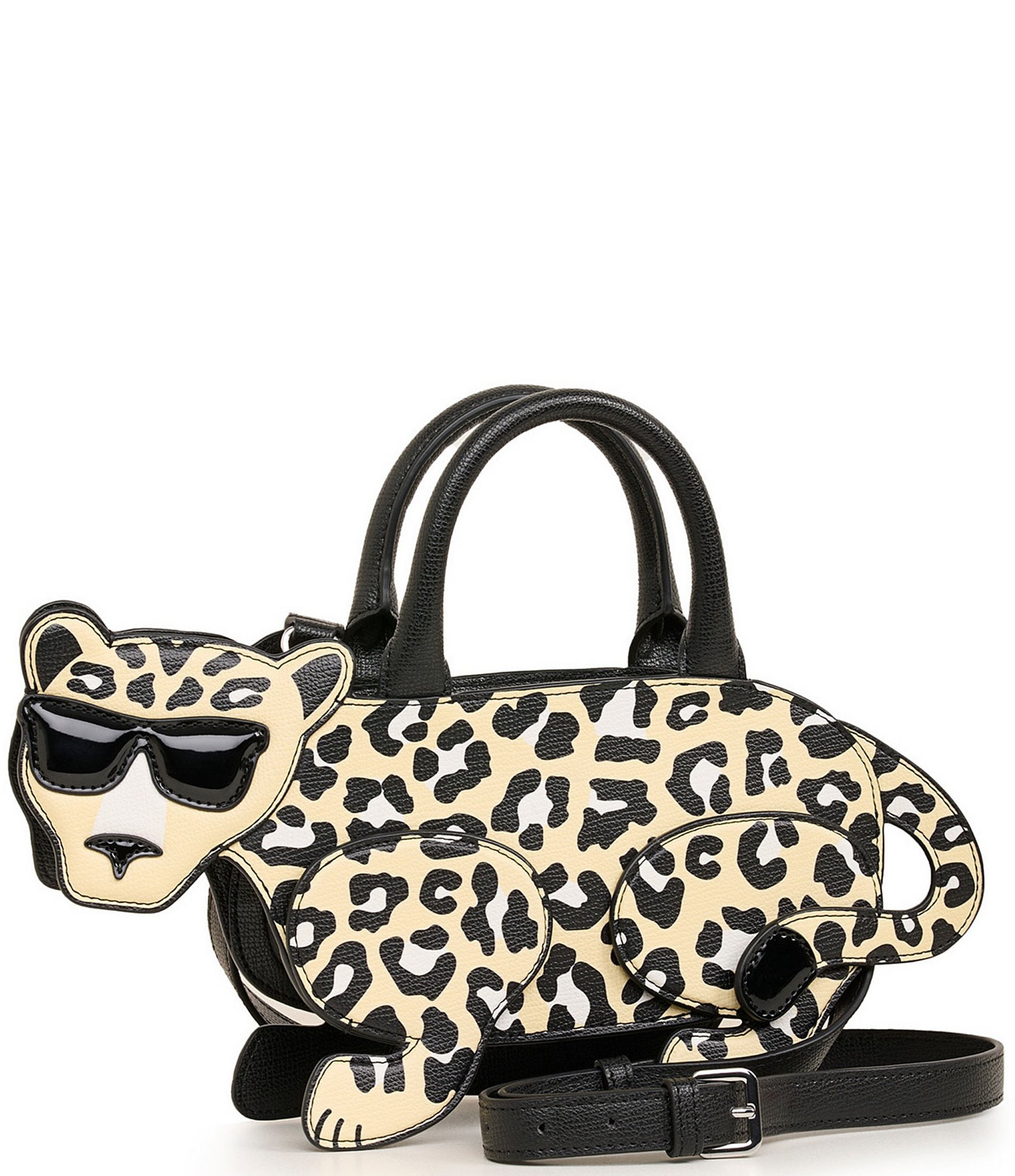 KARL LAGERFELD PARIS Ikons Leopard Animal Crossbody Bag | Dillard's