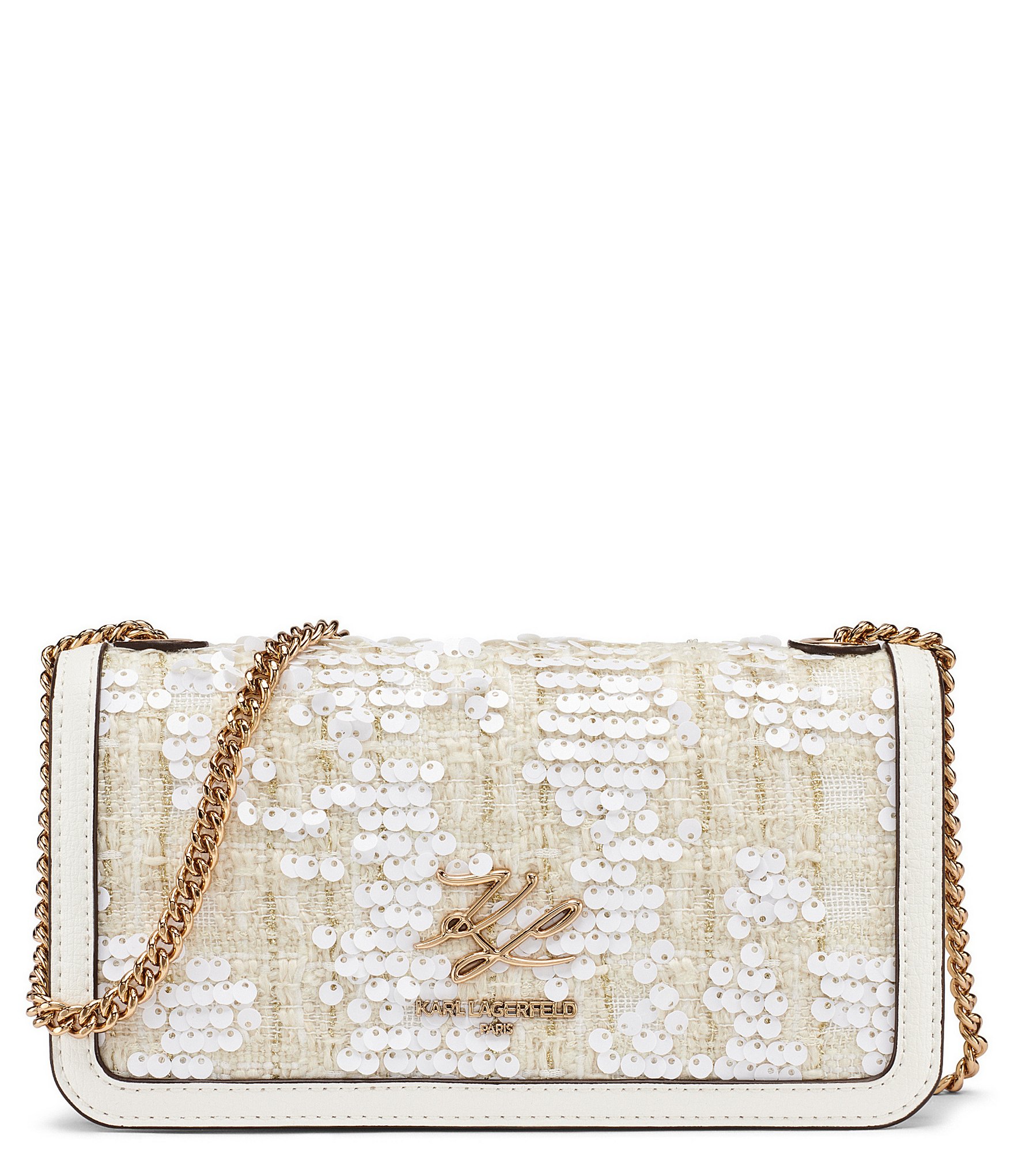 KARL LAGERFELD PARIS Kosette Sequin Shoulder Bag