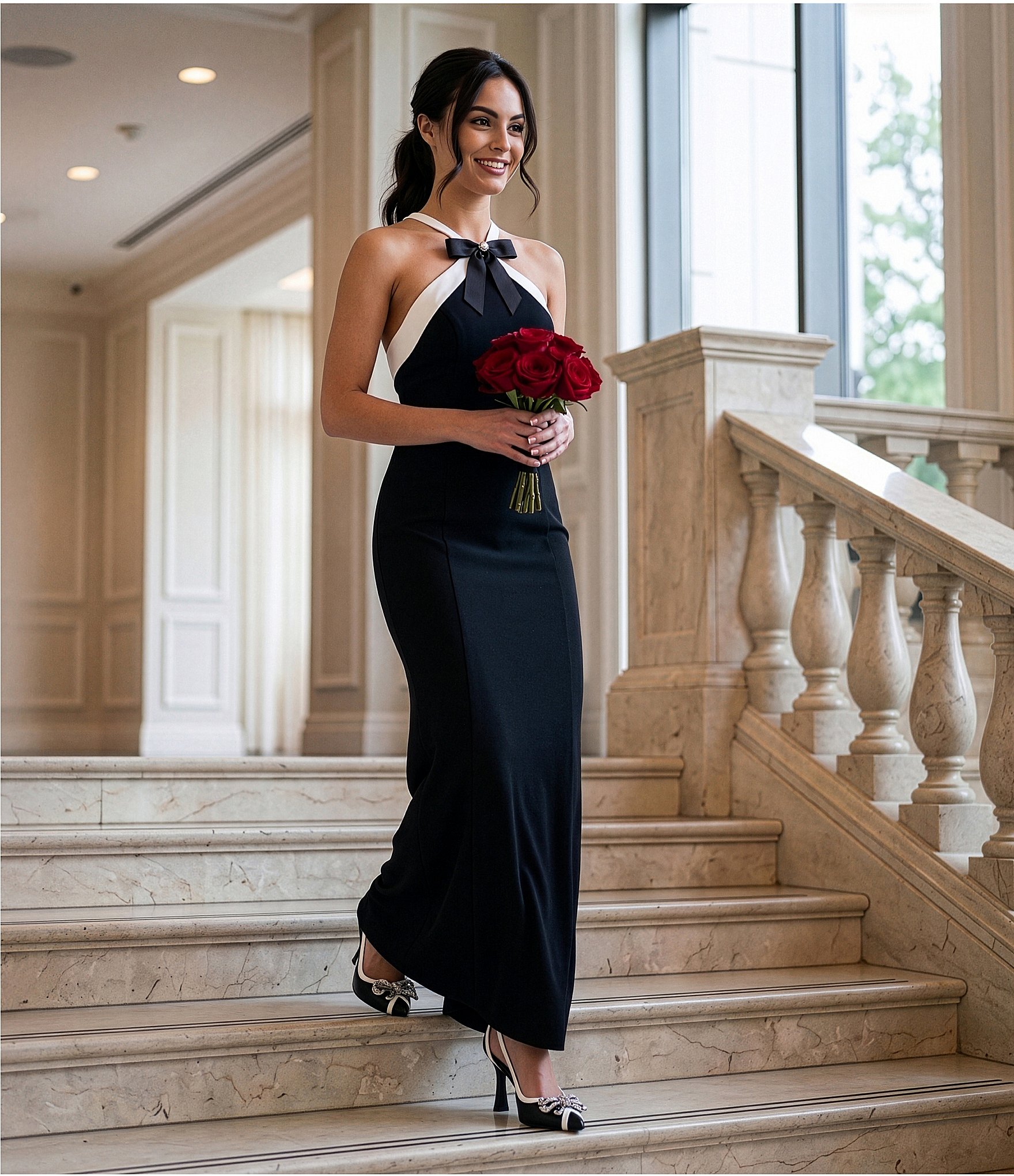KARL LAGERFELD PARIS Lacey Bow Stiletto Dress Pumps