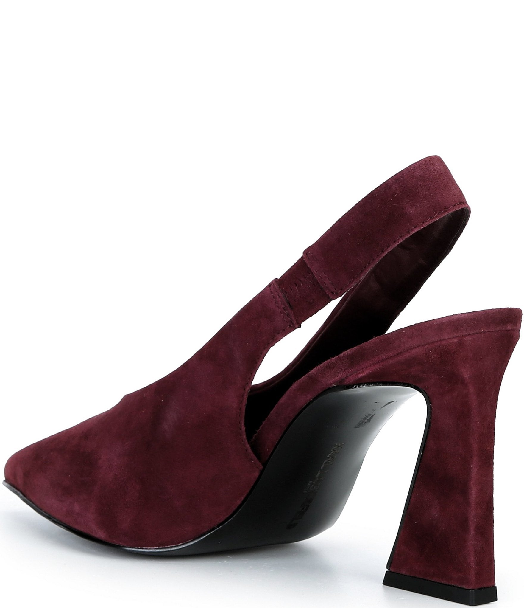 KARL LAGERFELD PARIS Lauryn Suede Slingback Block Heel Pumps