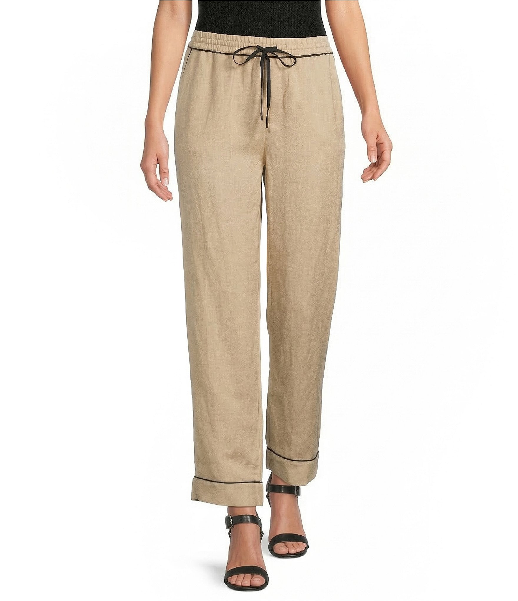 knee length dresses for ladies Taupe Dress Pants for Women