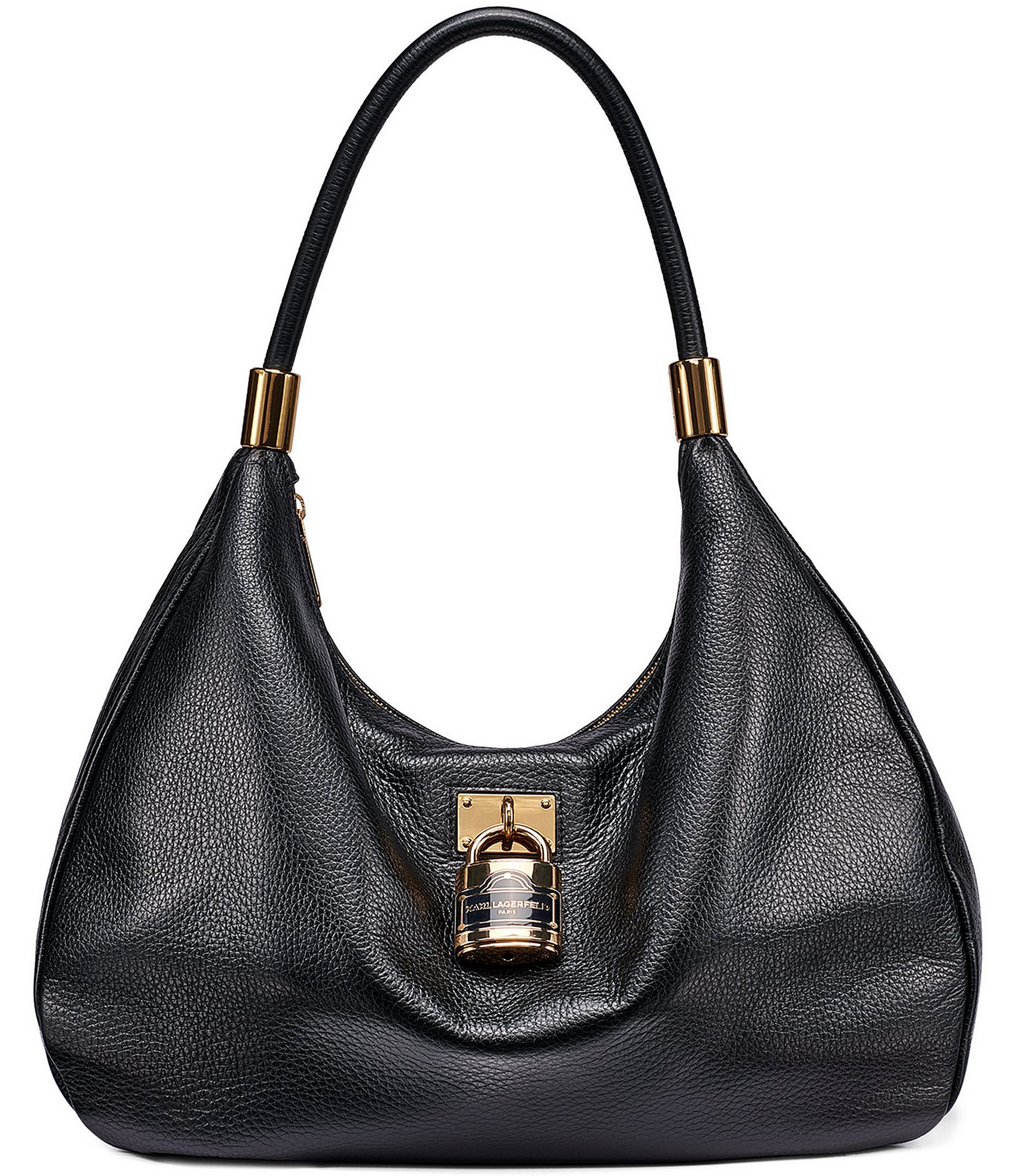 KARL LAGERFELD PARIS Maelynn Lock Hardware Hobo Bag