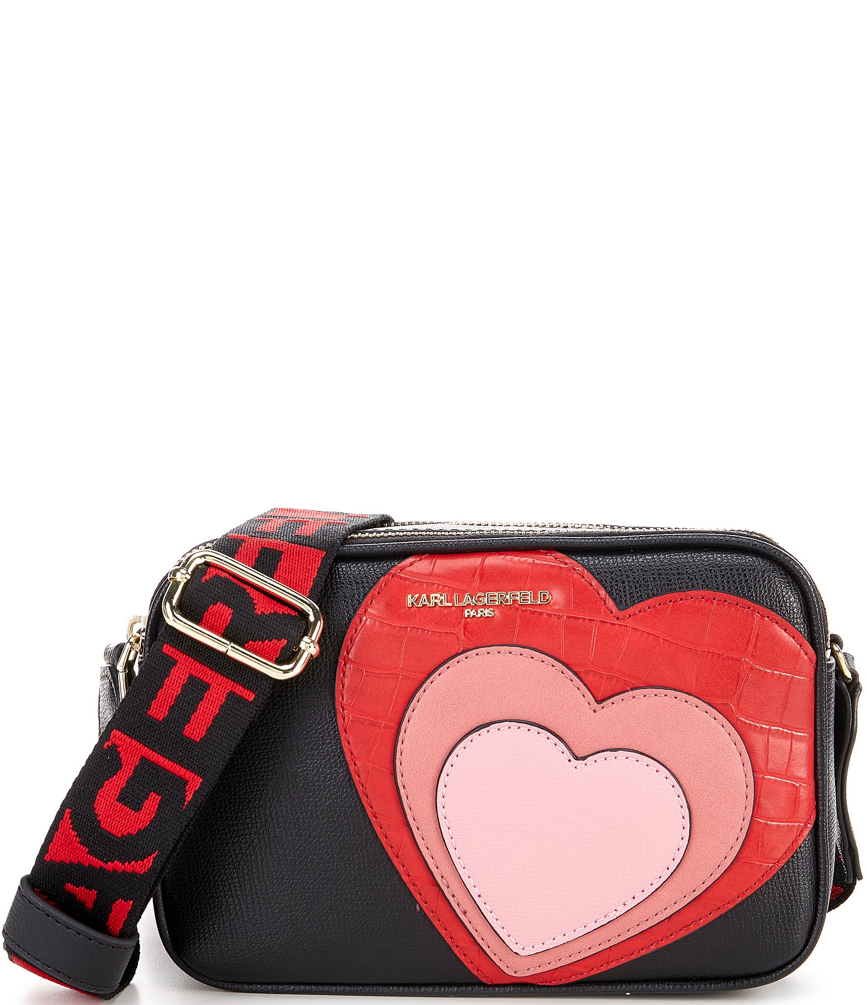 Caius Beven cement KARL LAGERFELD PARIS Maybelle Embroidered Heart Vegan Leather Logo  Crossbody Bag | Dillard's
