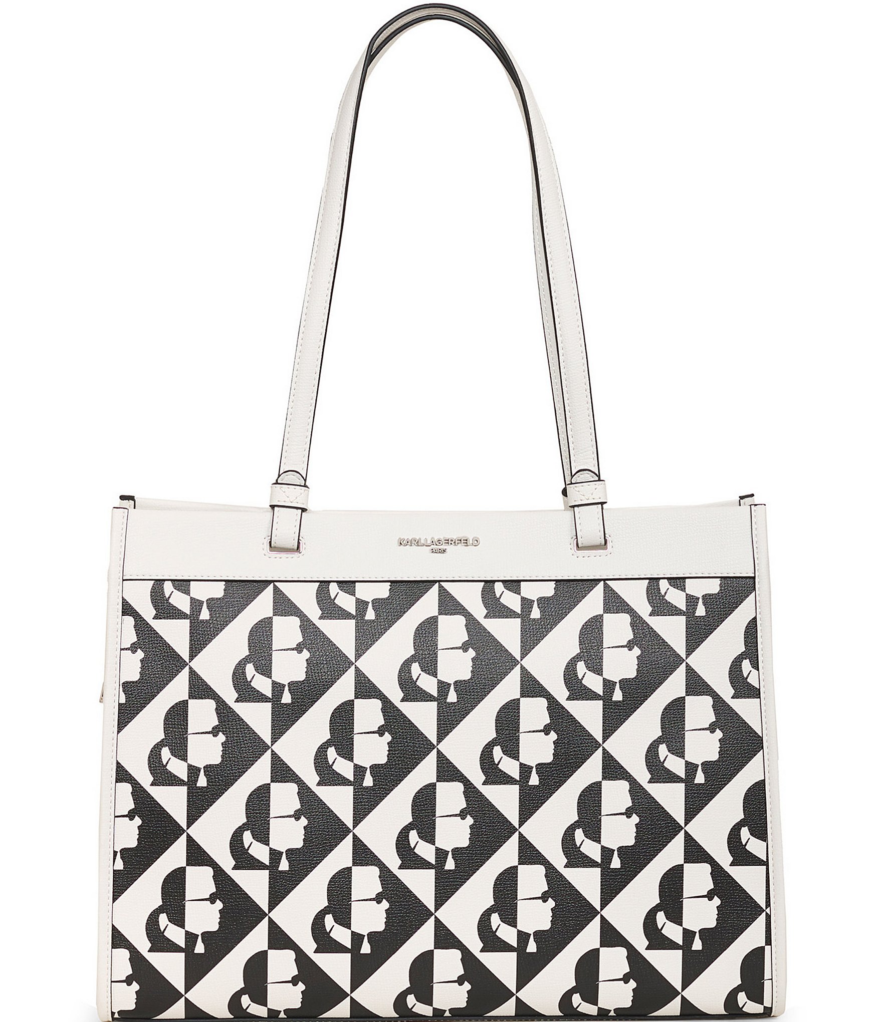 Karl Lagerfeld Paris Double Strap Canvas Tote store Bag