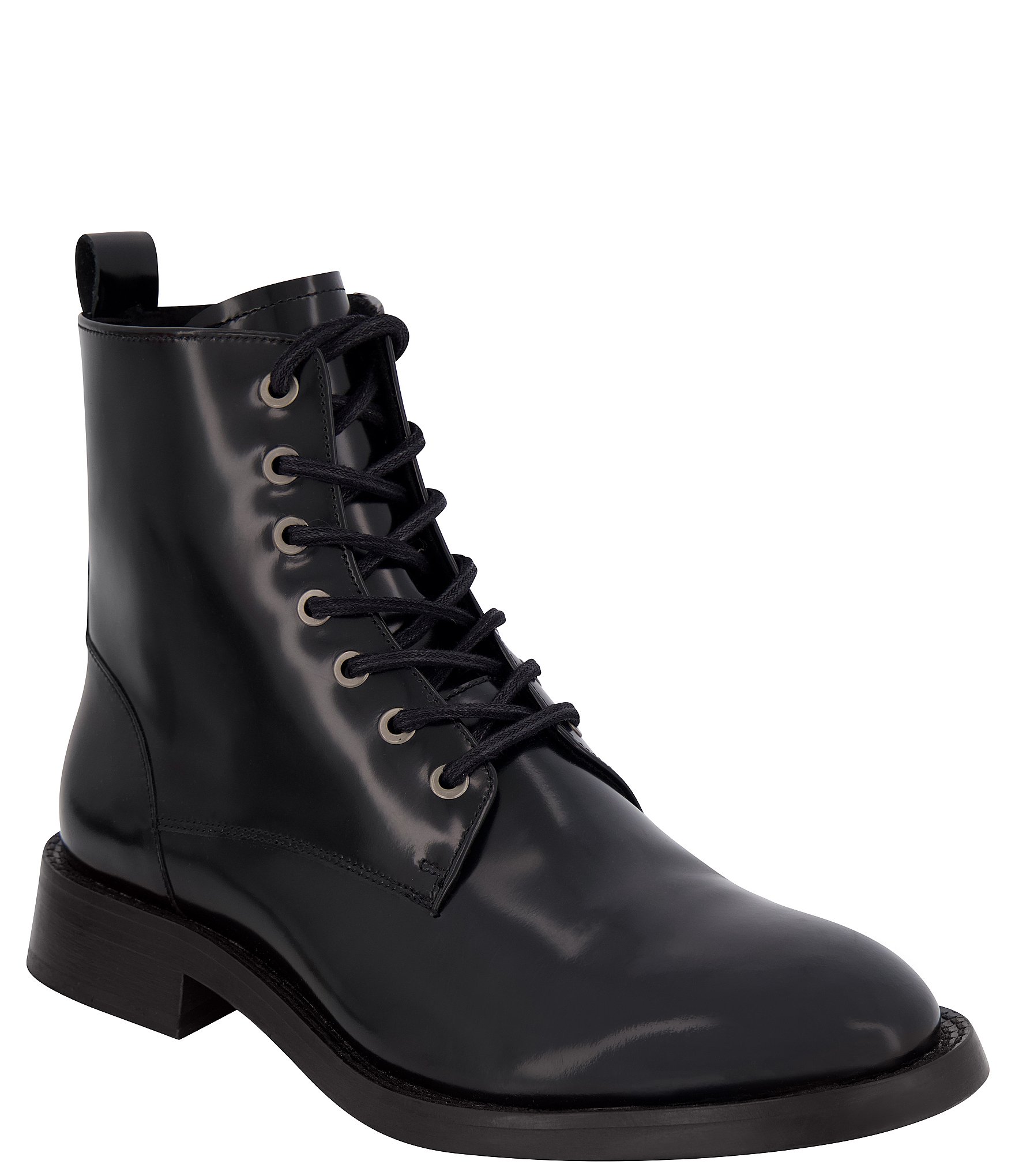 KARL LAGERFELD PARIS Men's White Label Leather Combat Boots | Dillard's