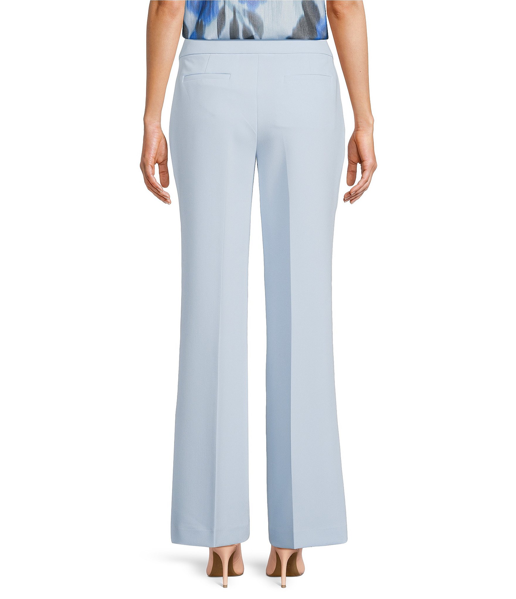 KARL LAGERFELD PARIS Mid Rise Flat Front Wide Leg Coordinating Pants