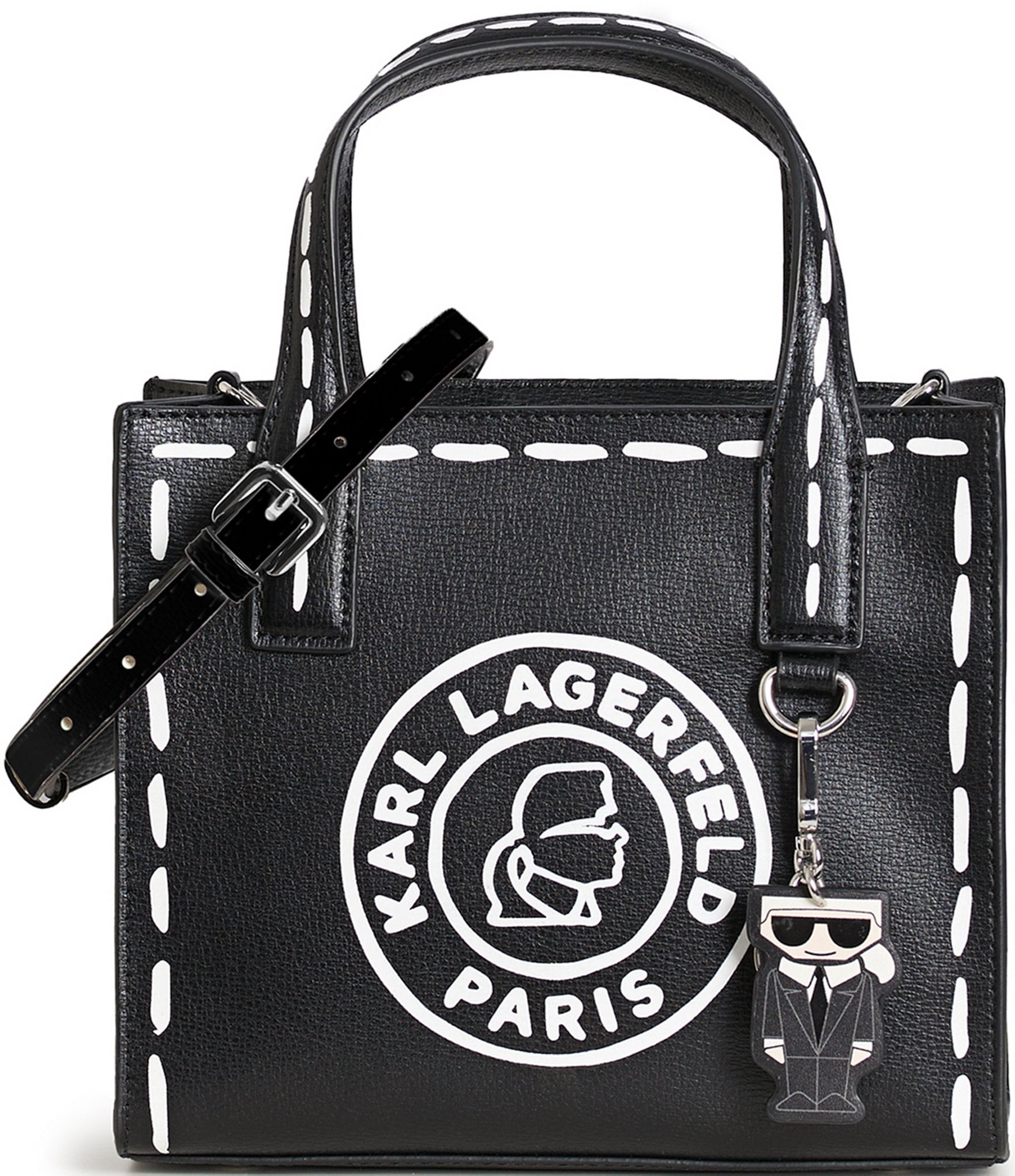 gids Glans Botanist KARL LAGERFELD PARIS Nouveau Leather Small Tote Bag | Dillard's