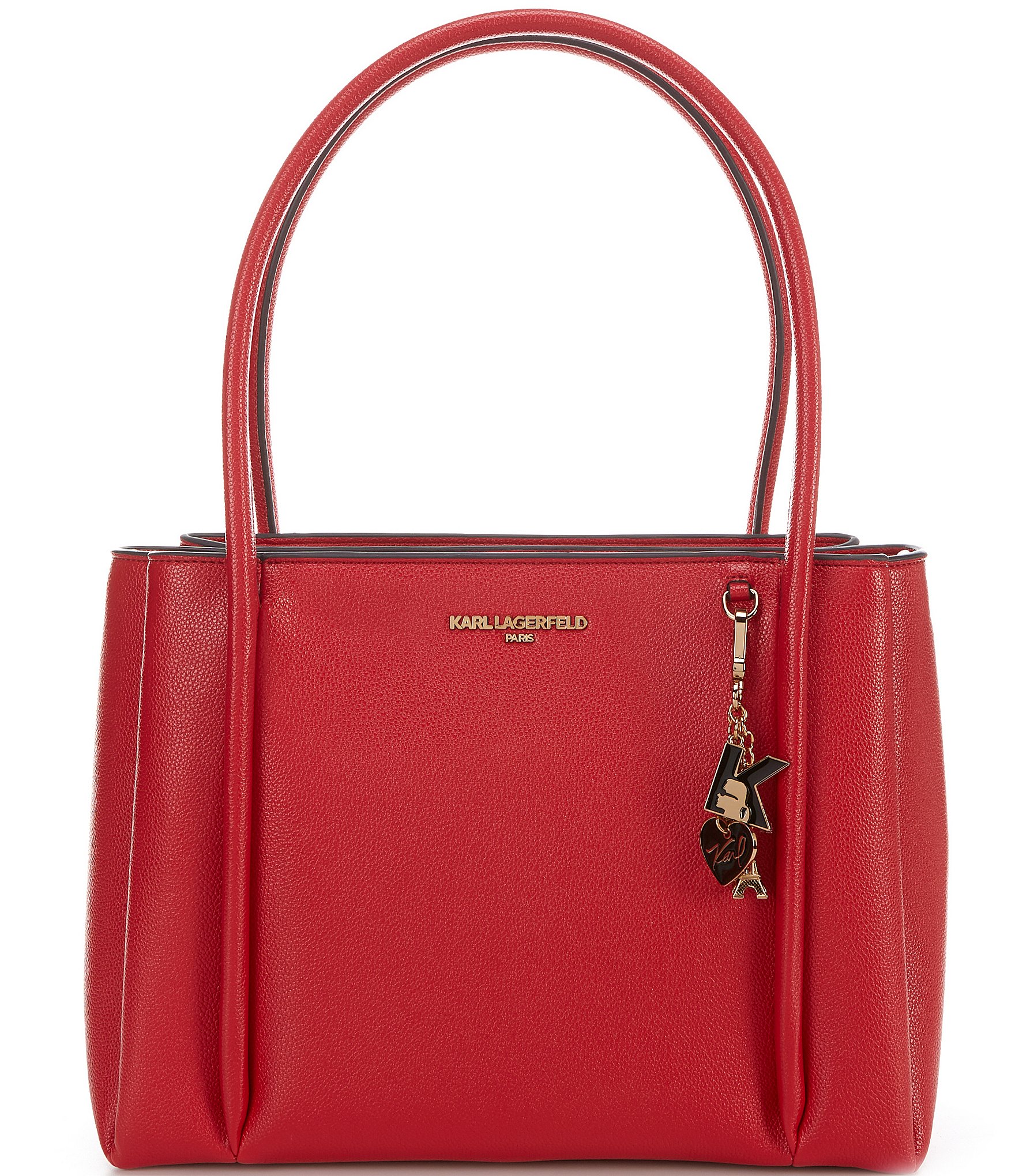 Karl Lagerfeld Paris Nouvelle Tote Bag, Womens, Crimson