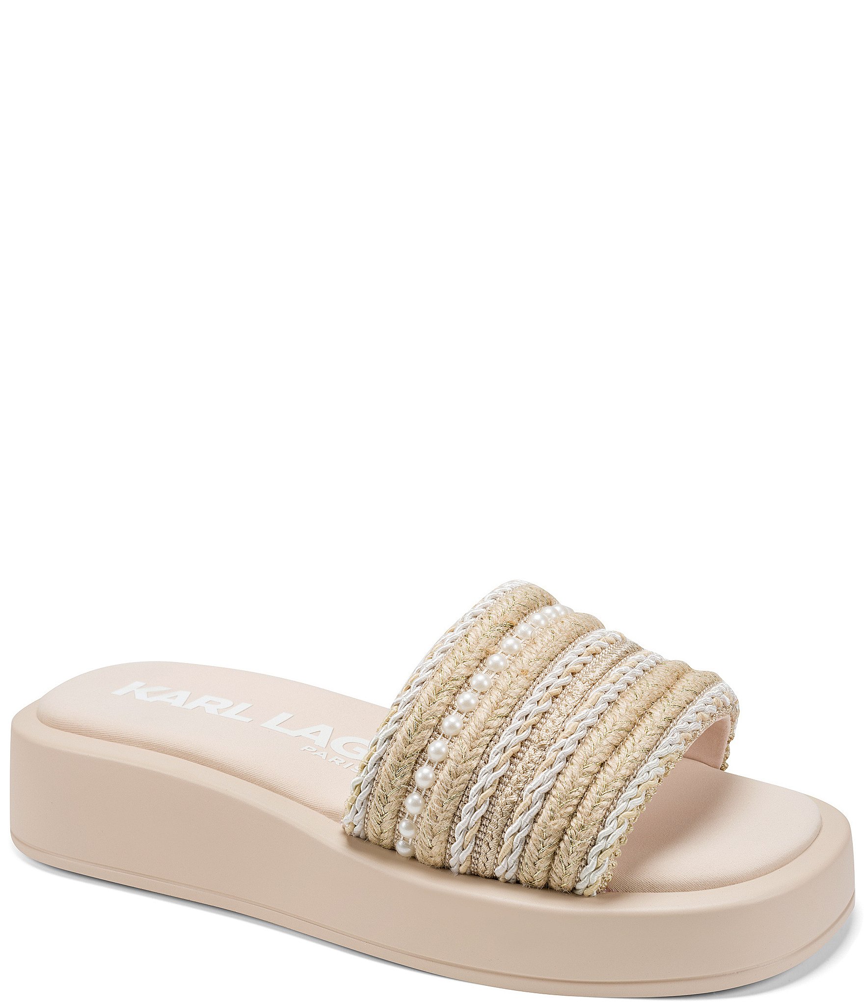 KARL LAGERFELD PARIS Ortley Platform Slide Sandals