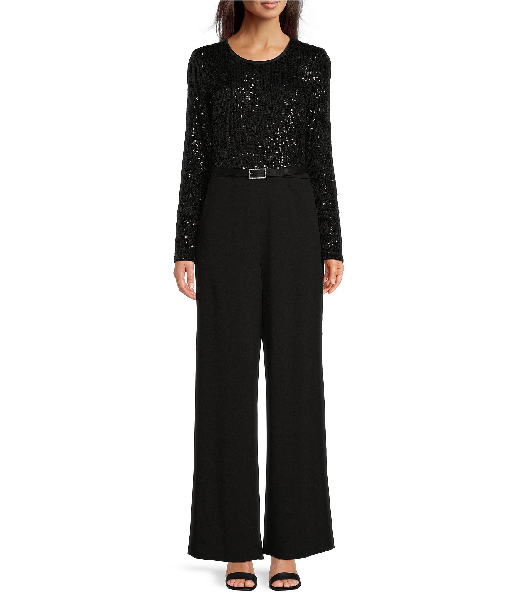 Dillards sequin jumpsuit online