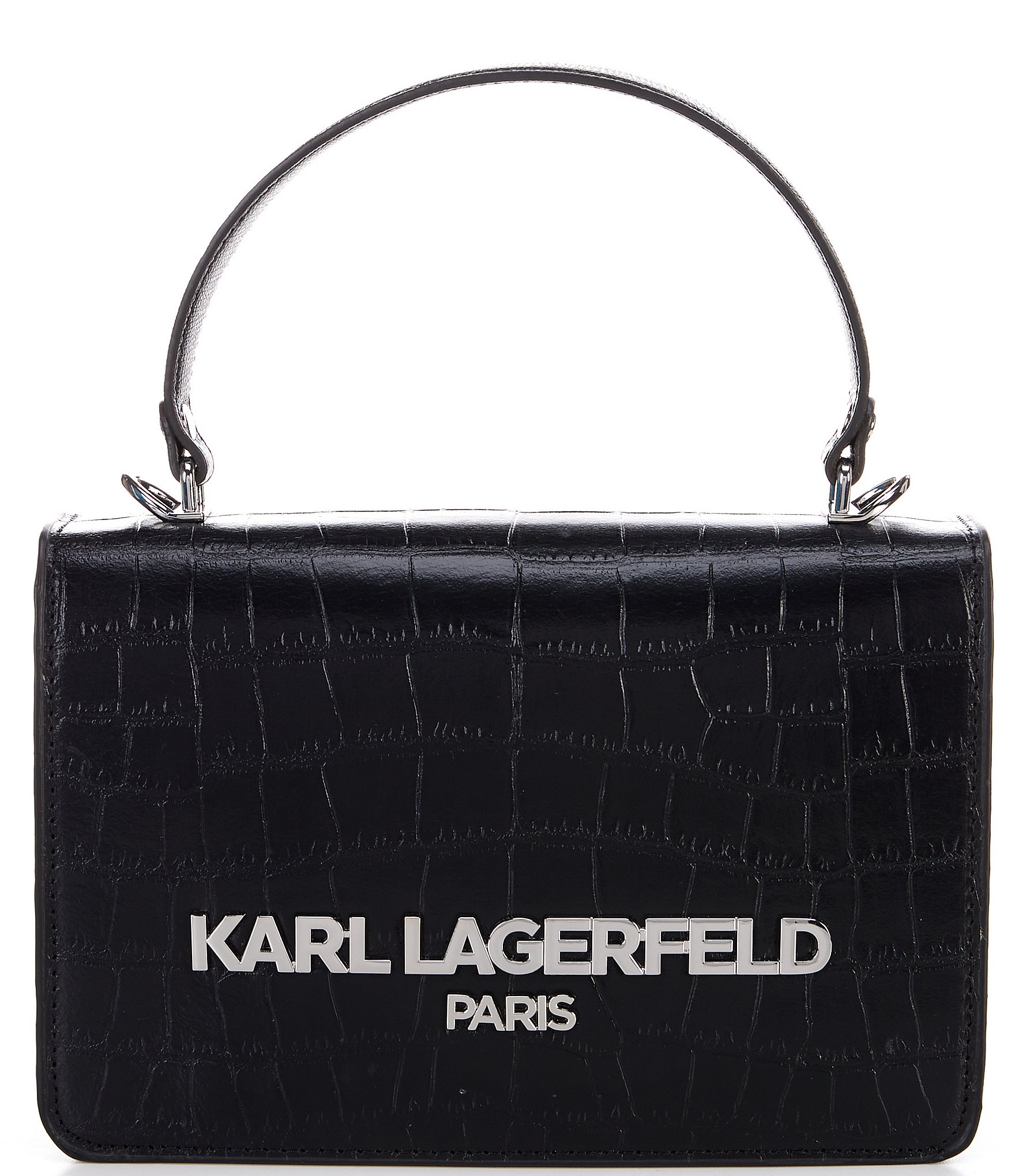 Karl Lagerfeld Paris Black Graffiti Crossbody Wallet Clutch Bag