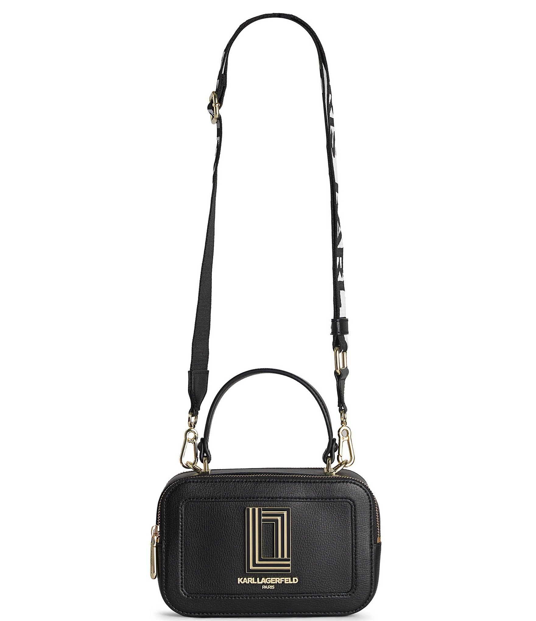 KARL LAGERFELD PARIS Simone Leather Crossbody Bag