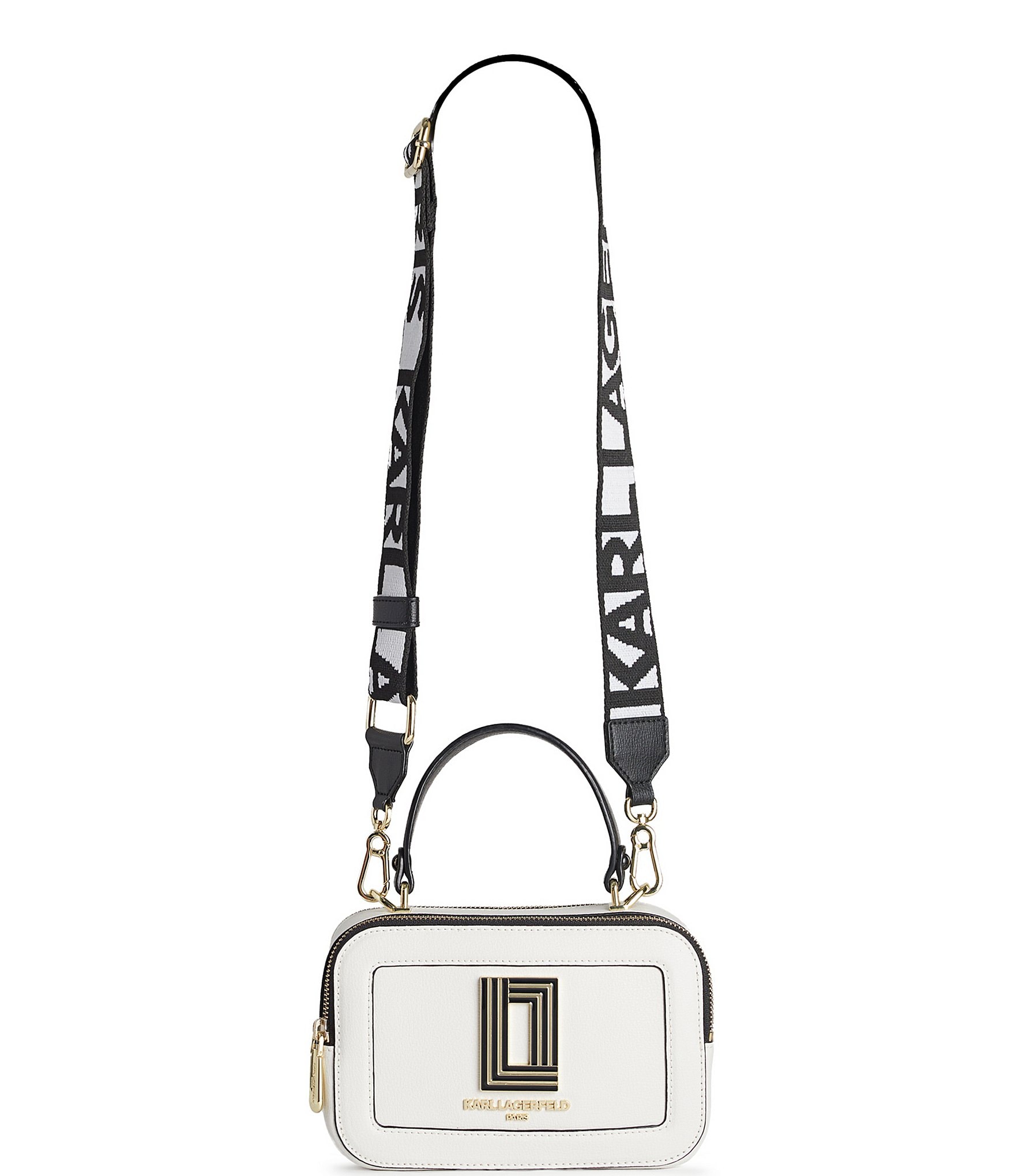 KARL LAGERFELD PARIS Simone Leather Crossbody Bag