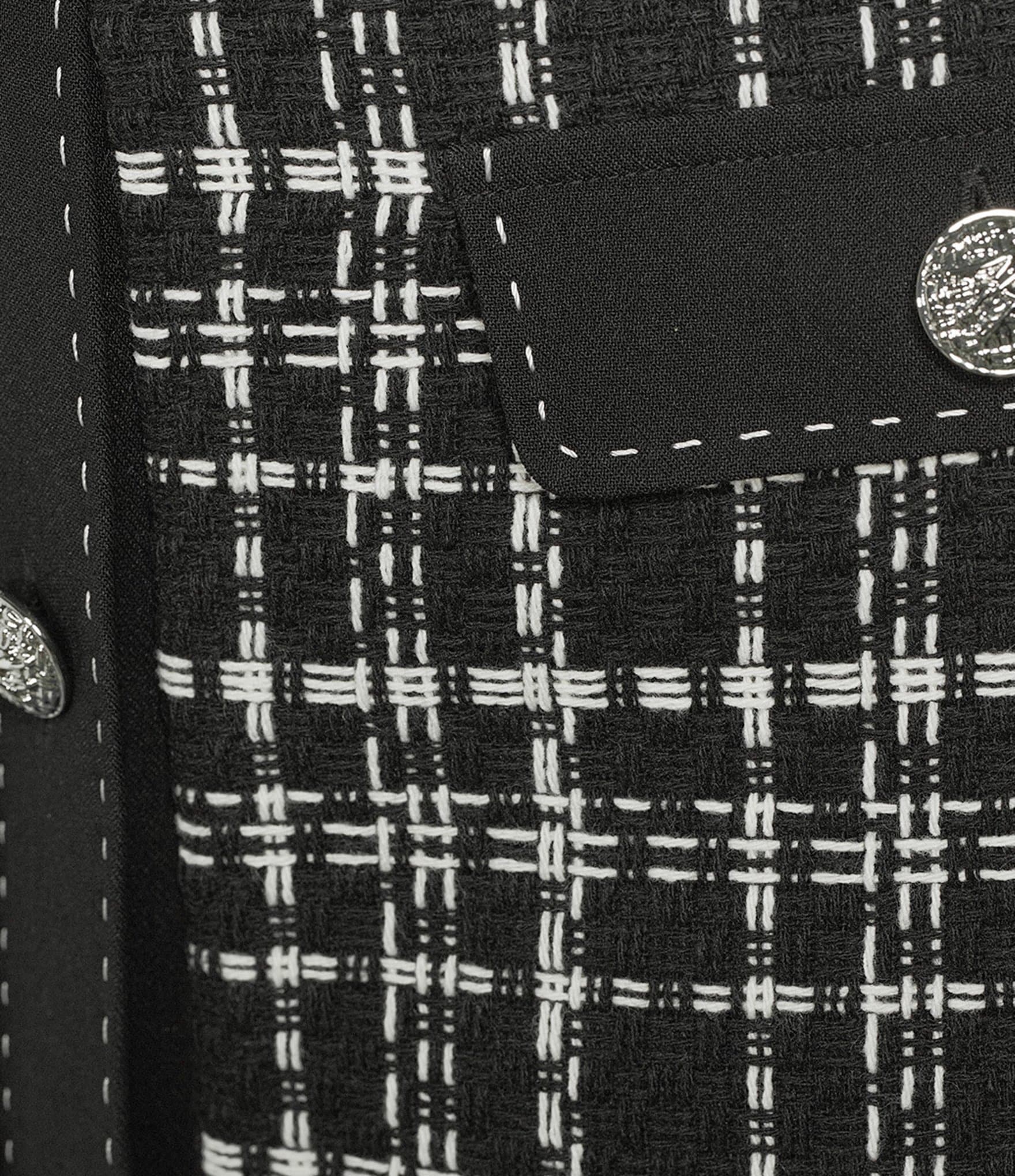 KARL LAGERFELD PARIS Tweed Front Button Coordinating Skirt