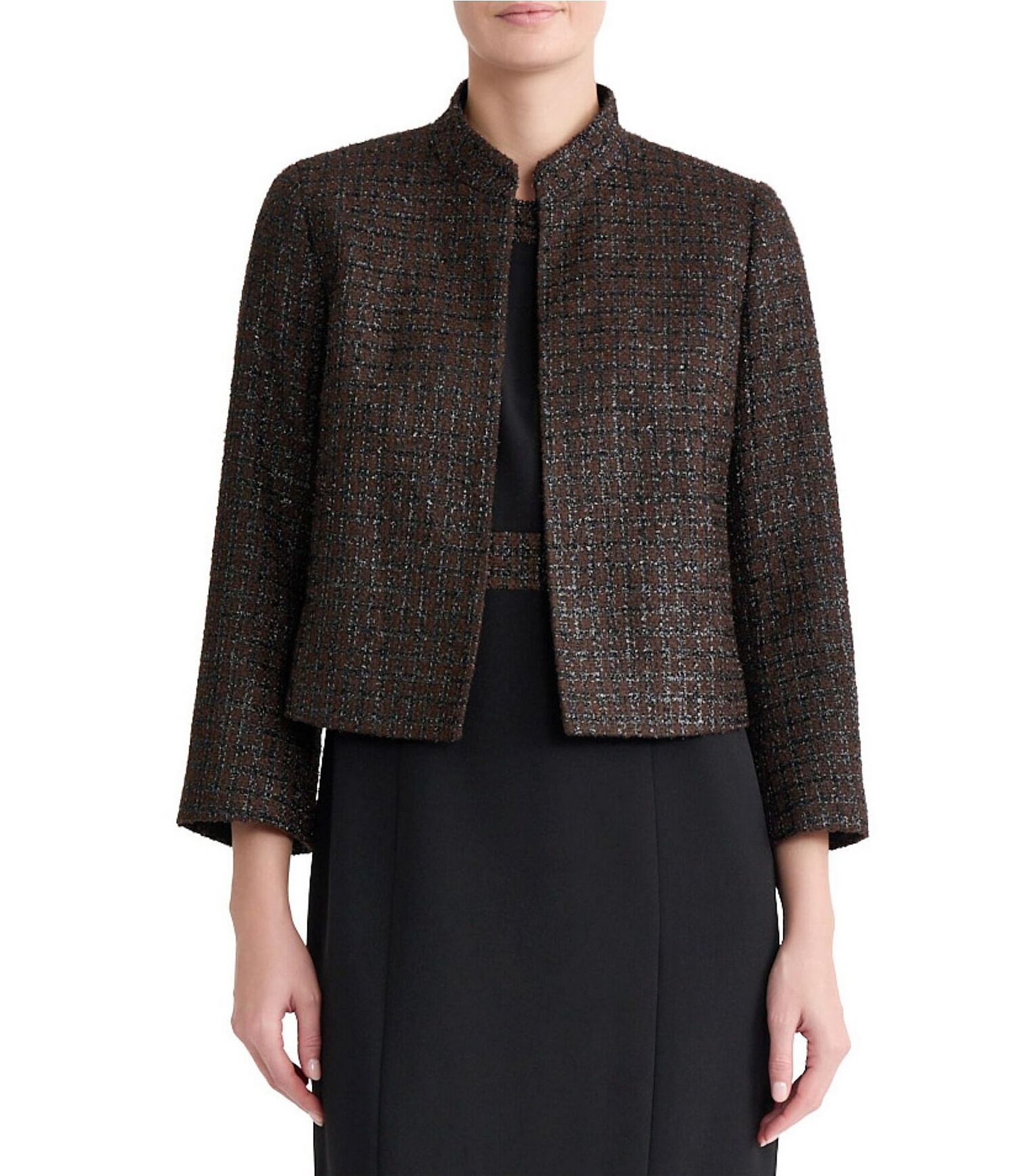 Kasper Bell Sleeve Tweed Jacket