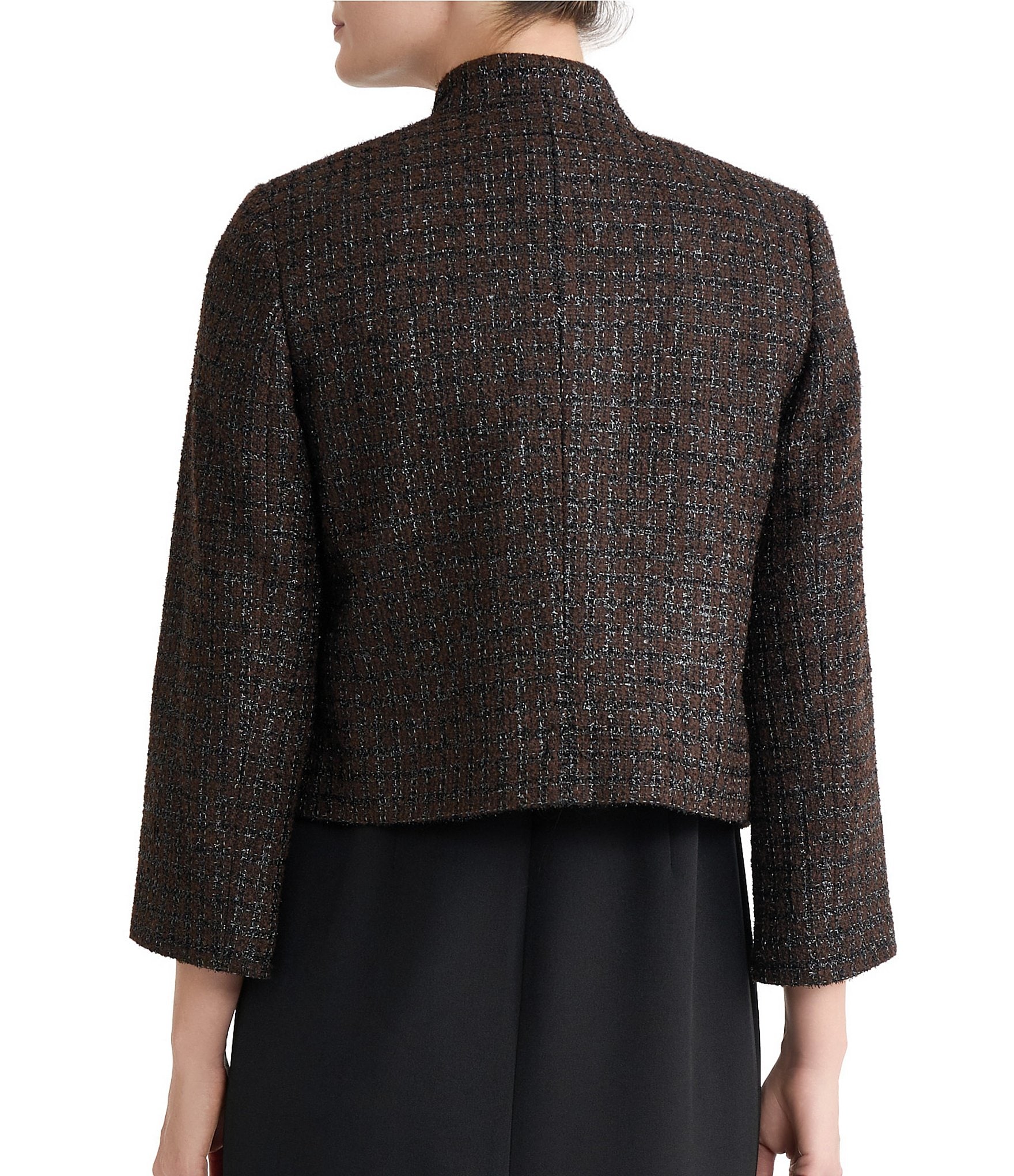 Kasper Bell Sleeve Tweed Jacket