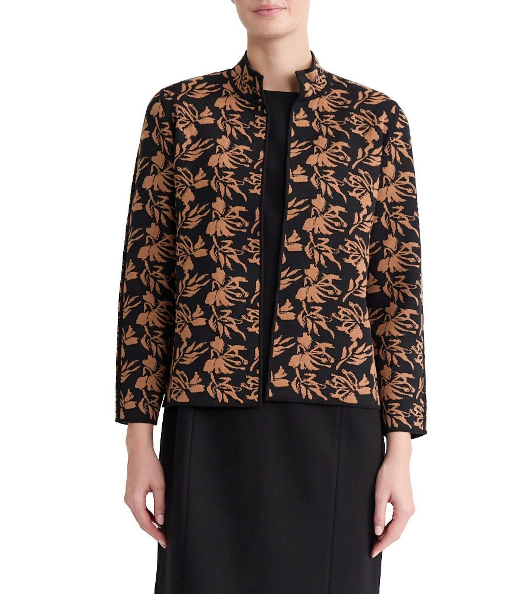 Kasper Floral Long Sleeve Cardigan