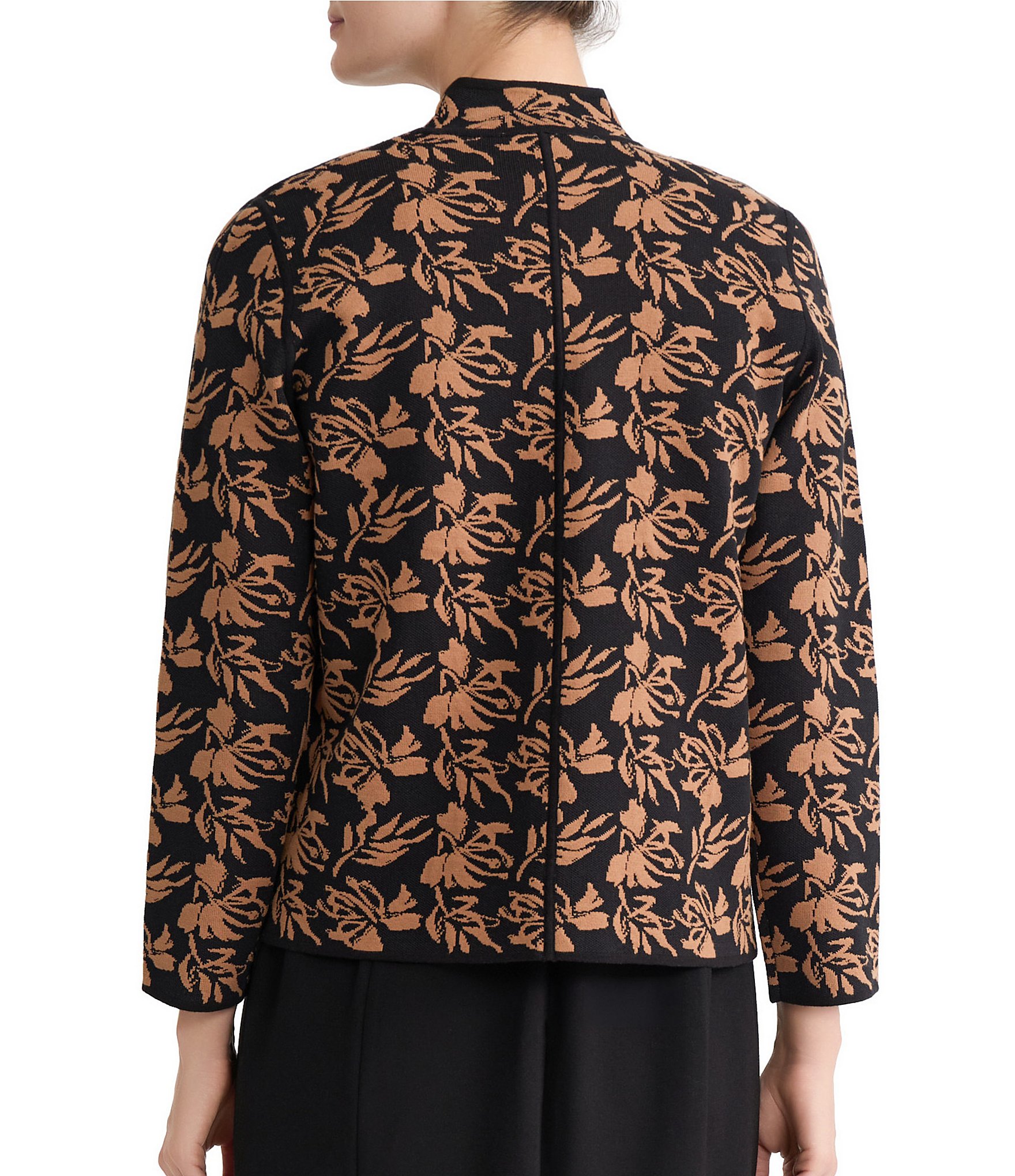 Kasper Floral Long Sleeve Cardigan