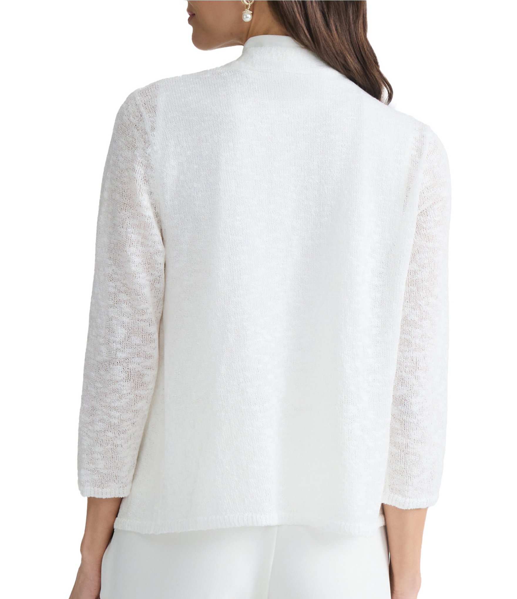 Kasper Long Sleeve Open Front Cardigan