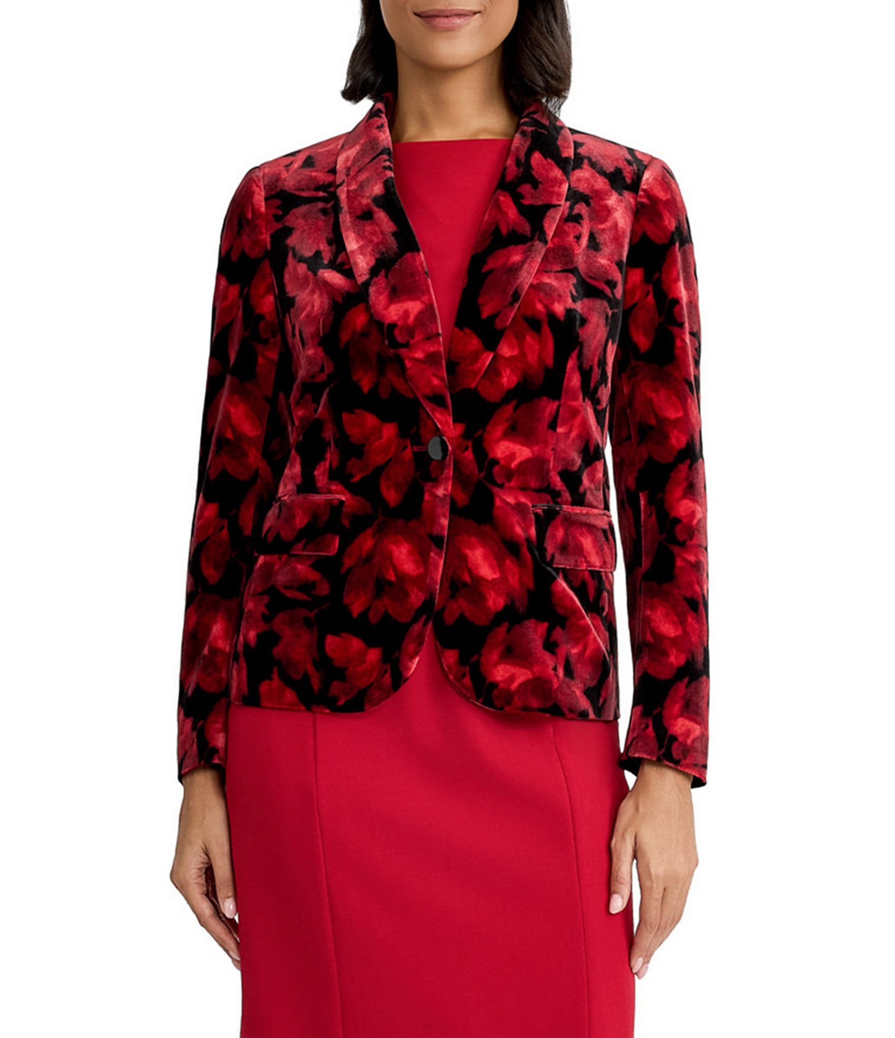 Kasper One Button Shawl Collar Blazer