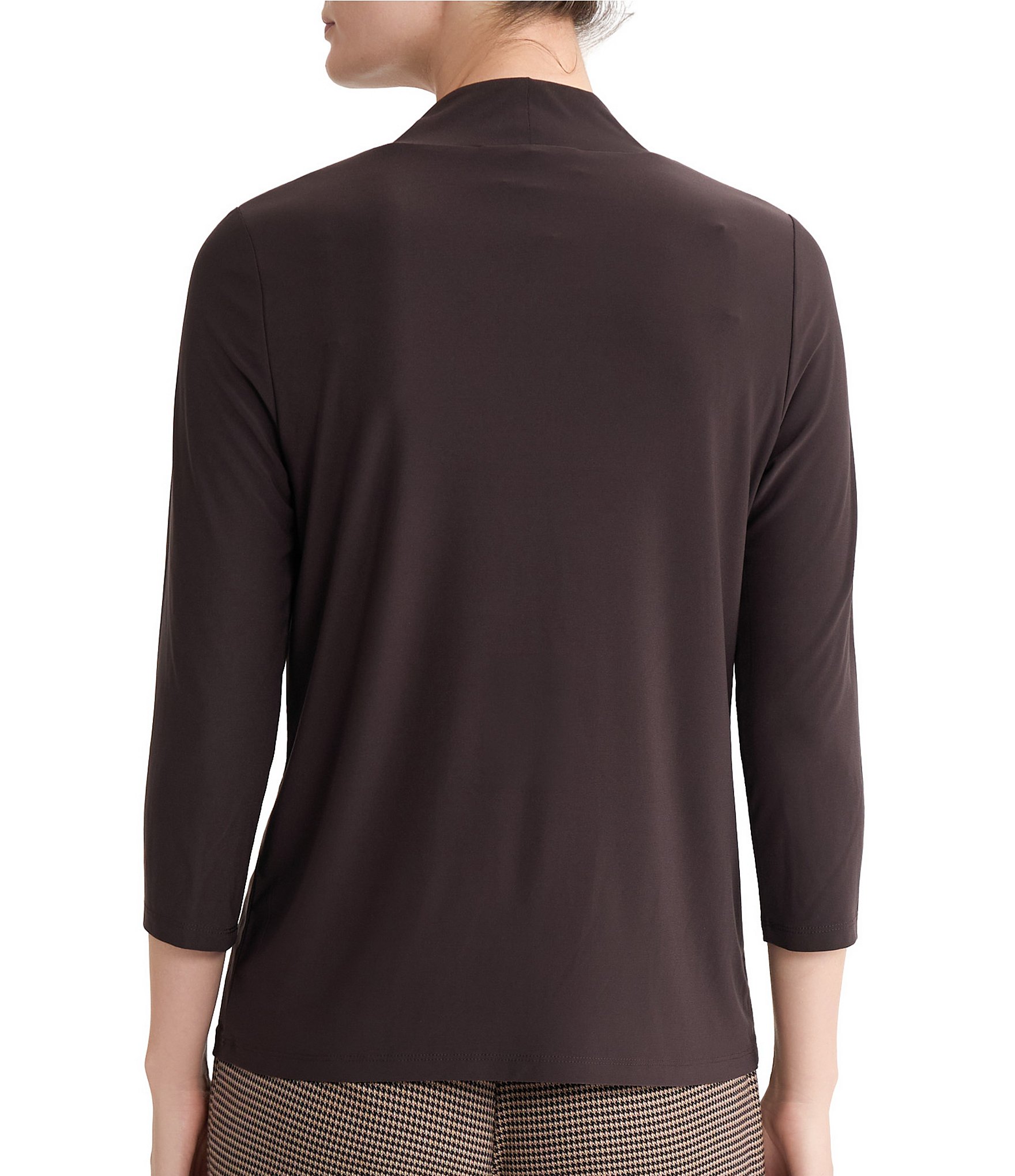 Kasper Petite 3/4 Sleeve Knot Front Blouse