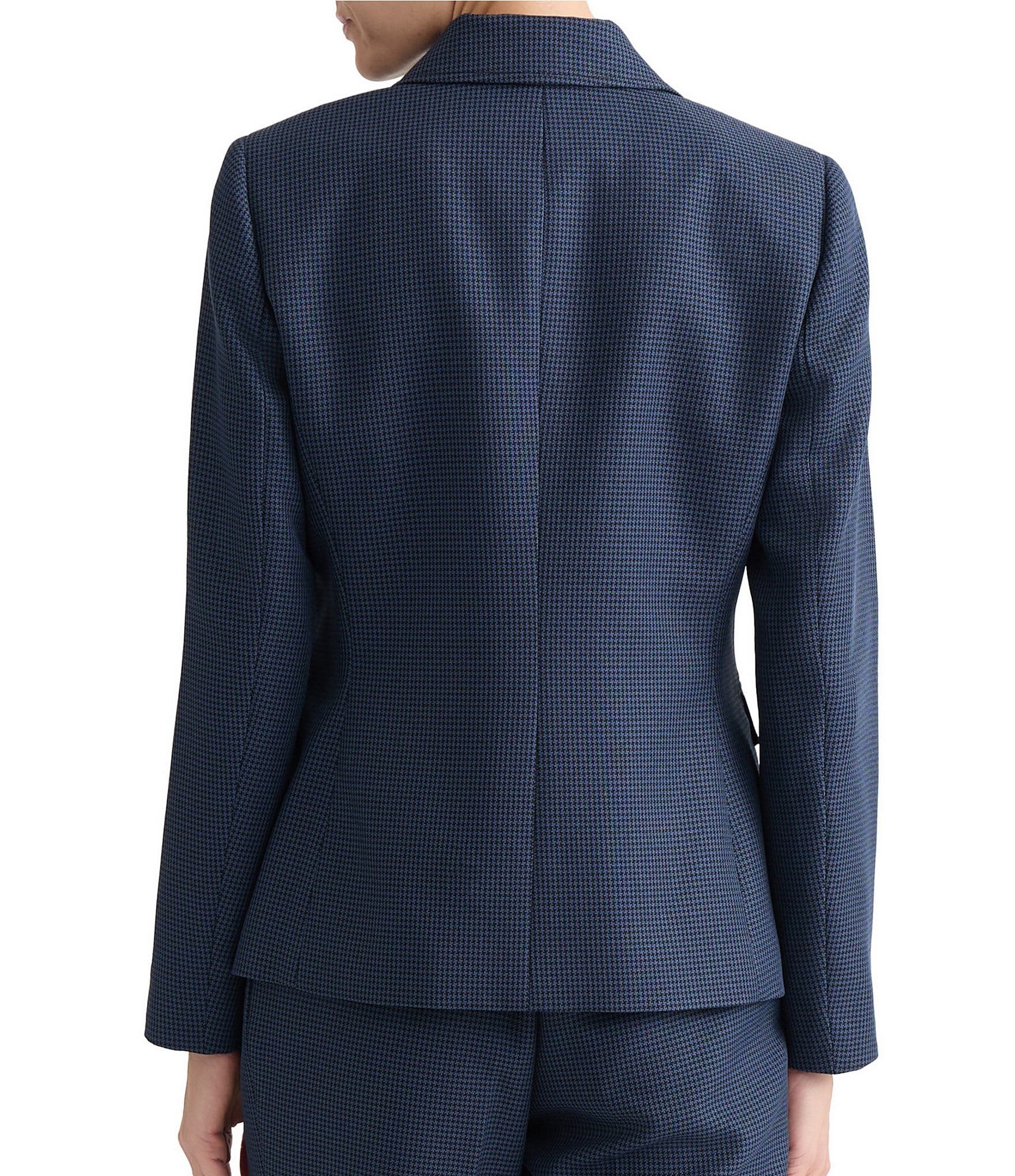 Kasper Petite Plaid 3 Button Down Notch Collar Coordinating Blazer