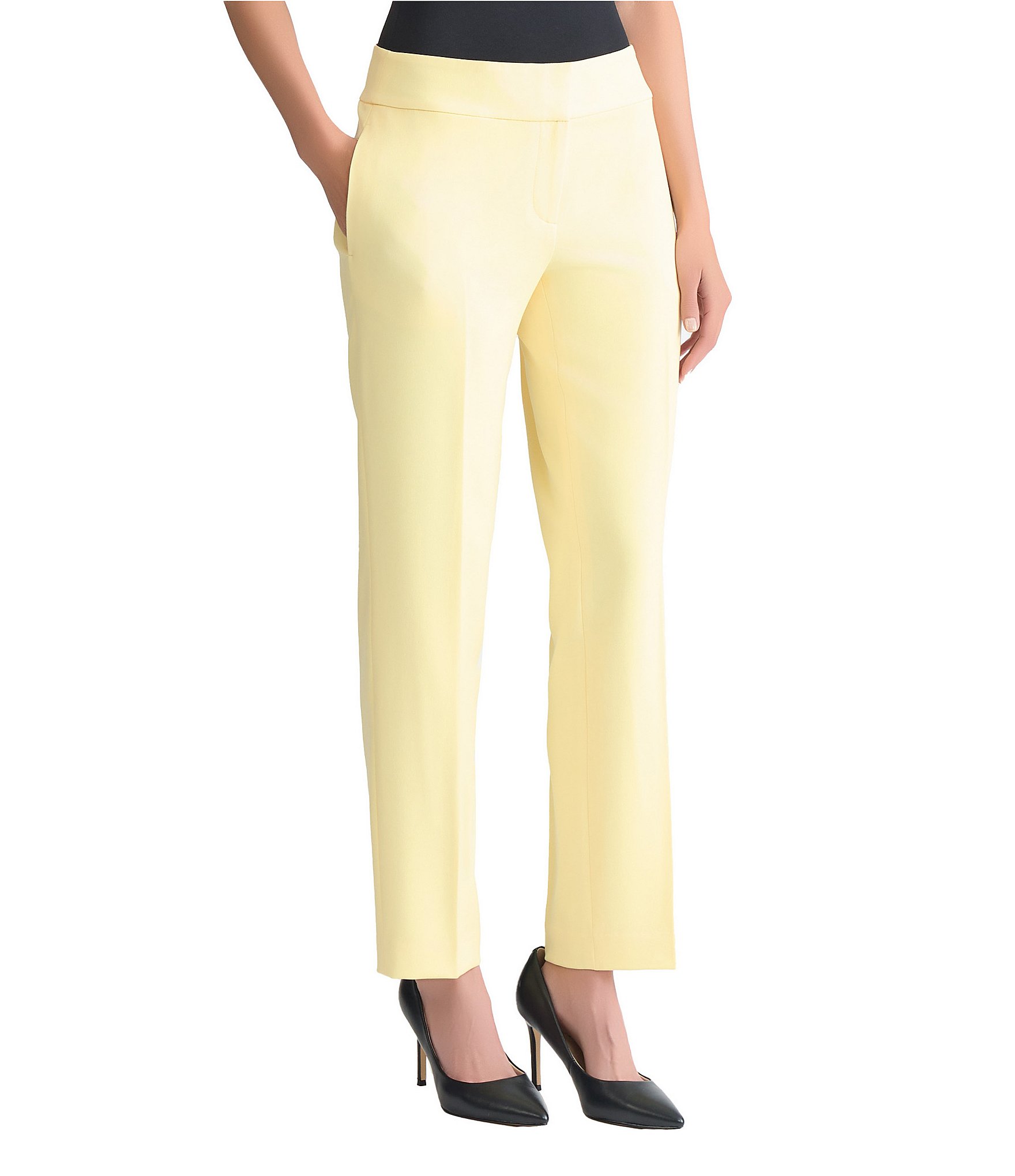 Kasper Petite Size Stretch Crepe Slim Pants
