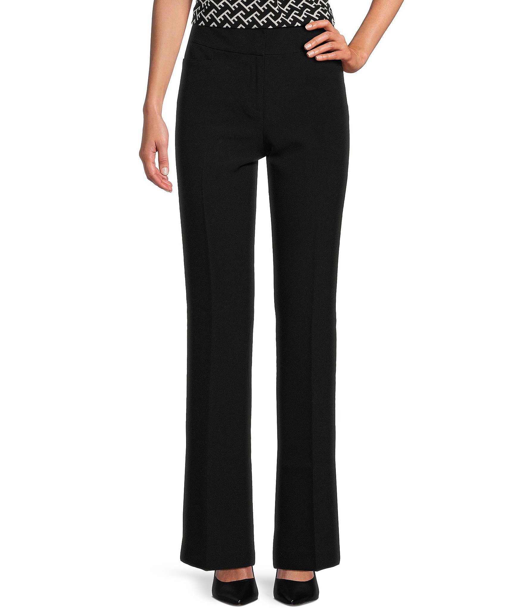 Kasper Separates Kate Classic Fit Navy Crepe Straight Relaxed Pants - $79