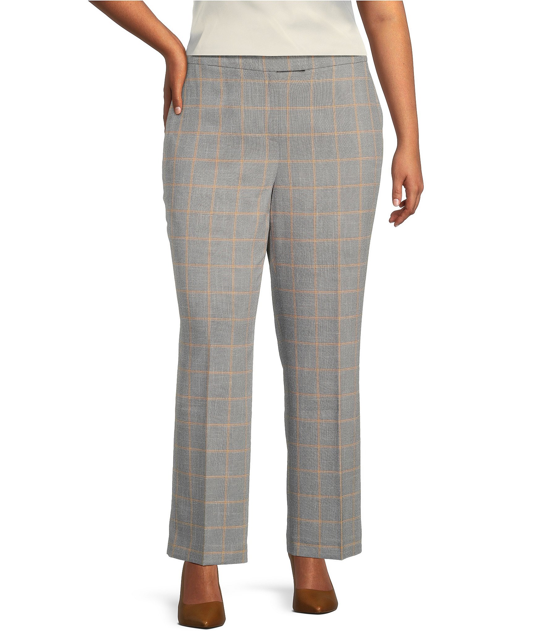 Eileen Fisher Plus Size Organic Linen Relaxed Wide-Leg Elastic Waist  Pocketed Ankle Pants