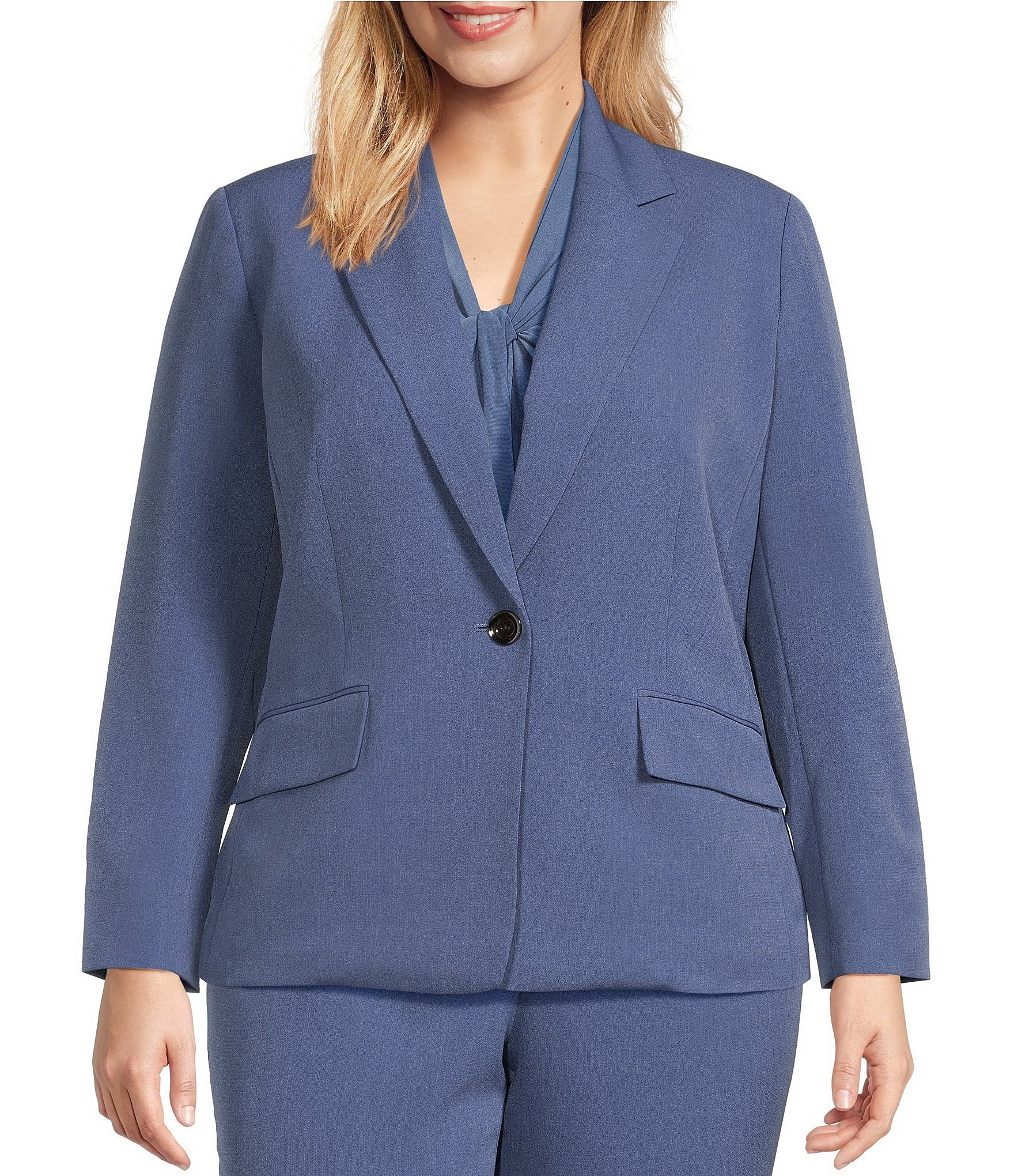 KASPER Separates Womens Size 4 Long Sleeve Black Blazer Suit