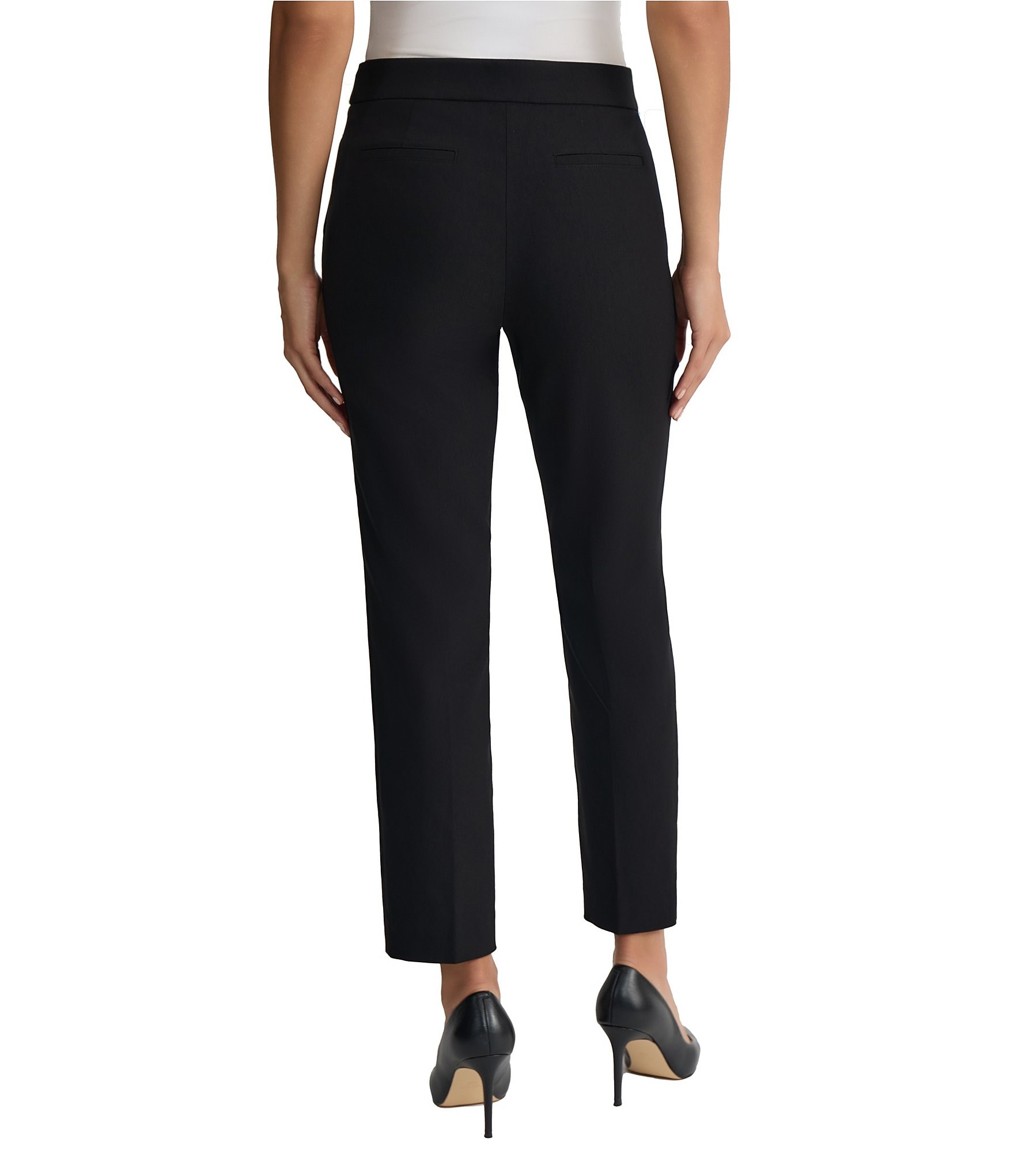 Kasper Pull On Stretch Twill Crop Pants