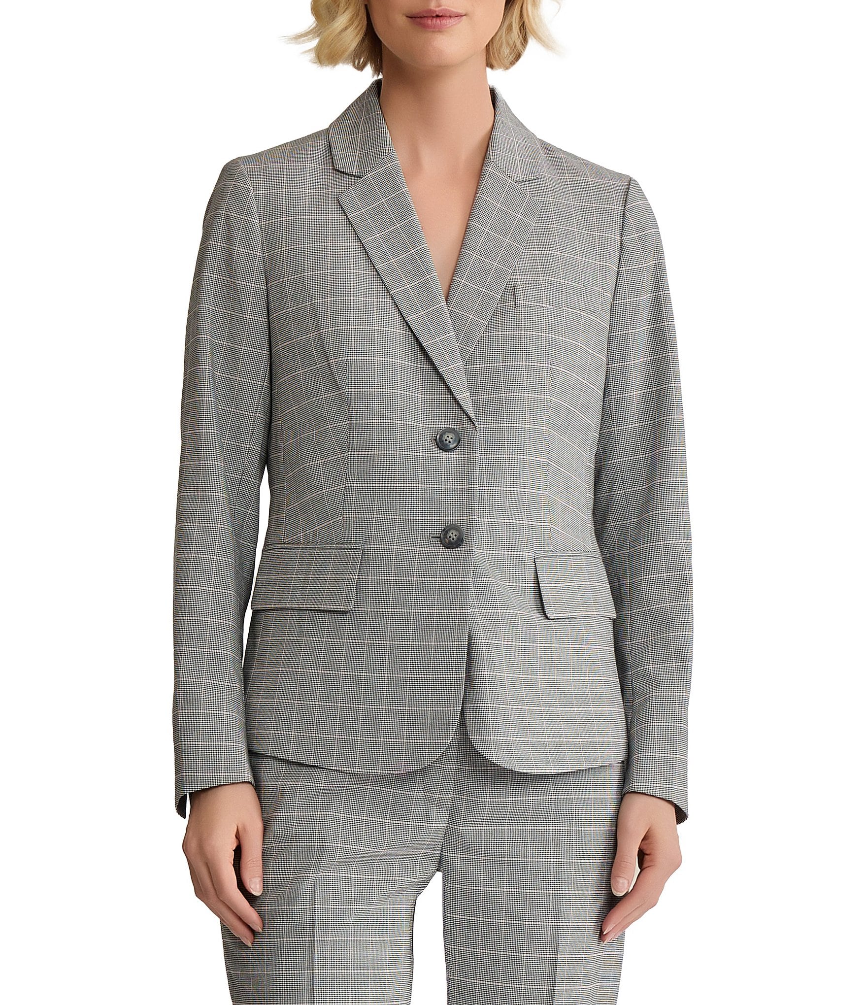 Kasper Two Button Notch Collar Coordinating Blazer