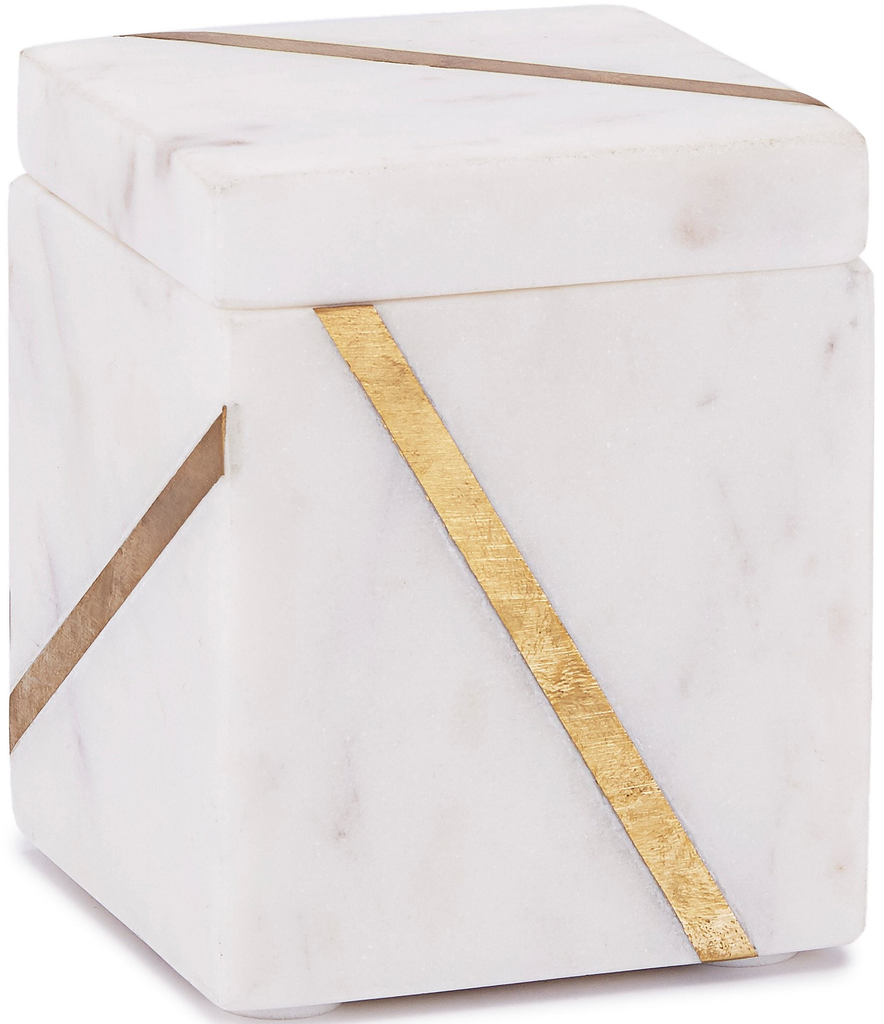 Kassatex Marble Brass Cotton Jar