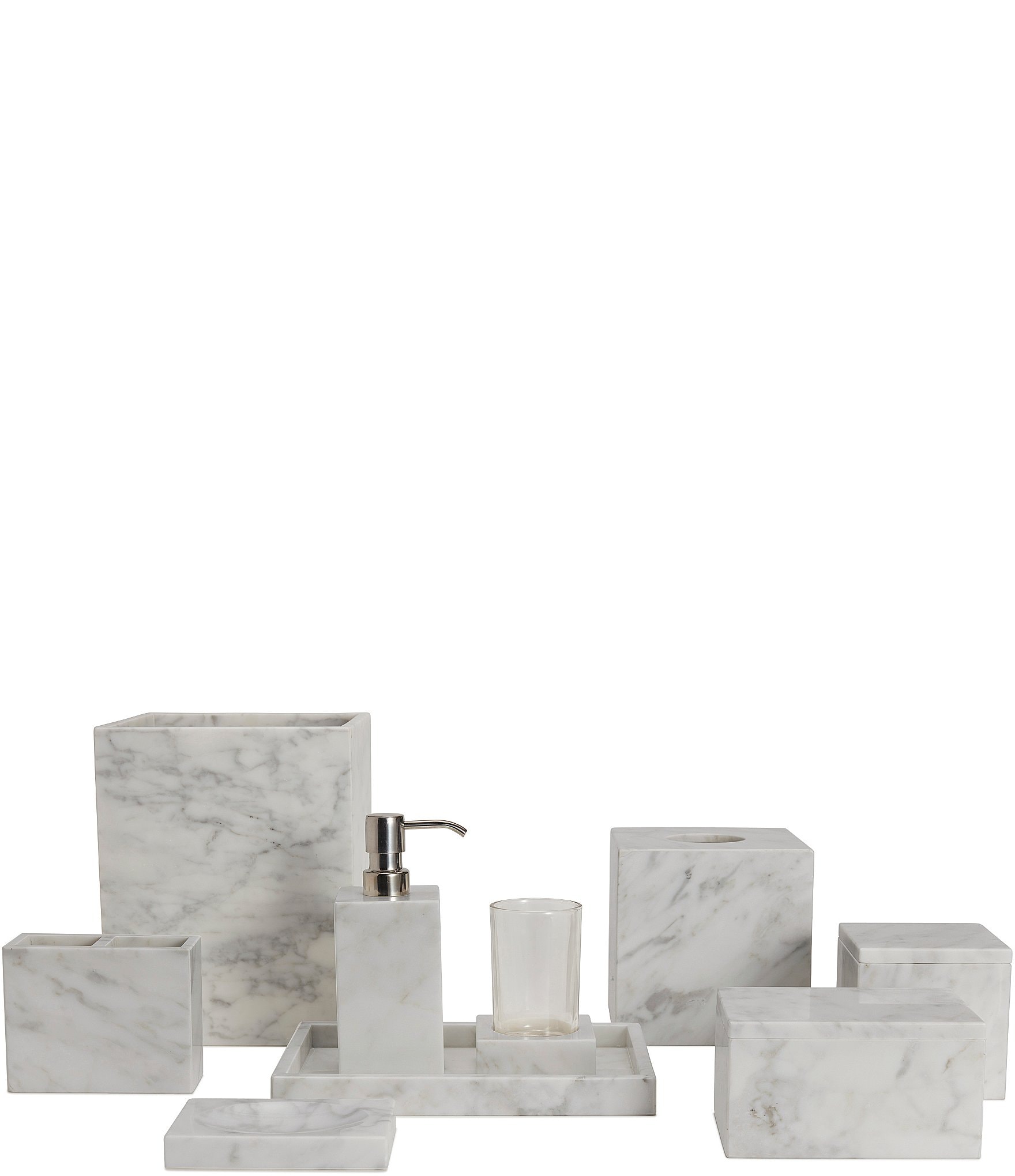 Kassatex Marmol Marble Wastebasket