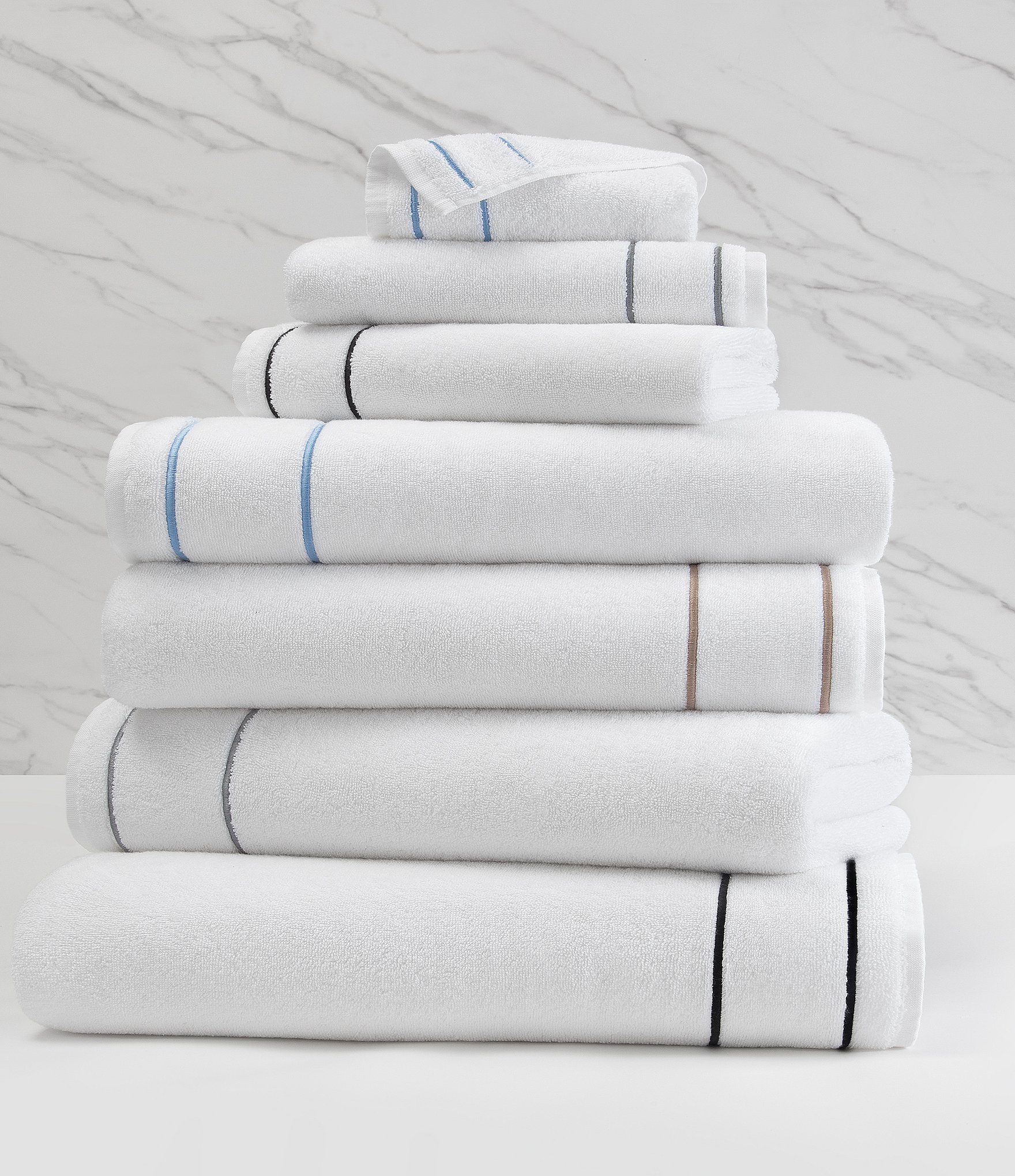 Kassatex Newbury Collection Embroidered Bath Towel