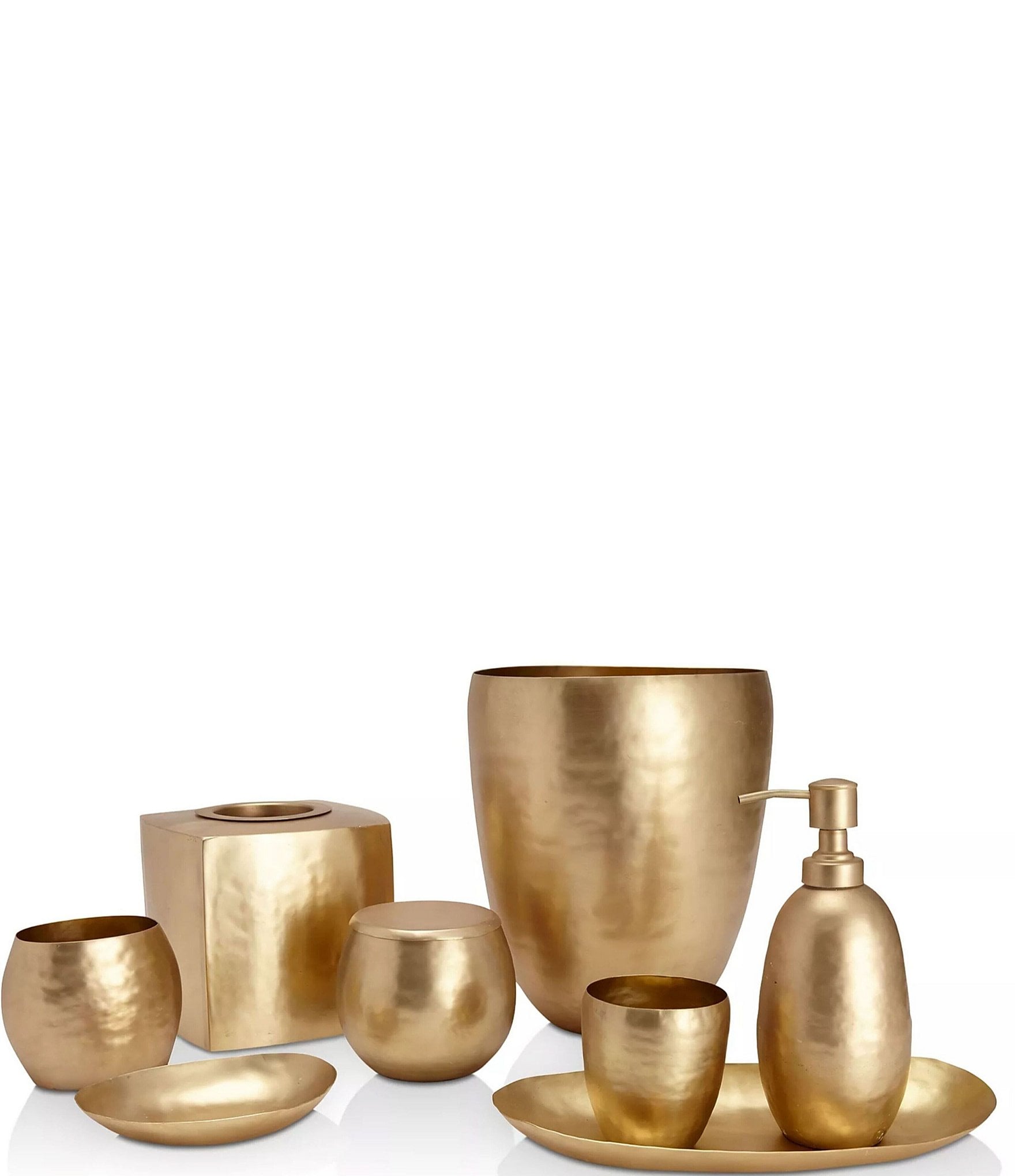 Kassatex Nile Hammered Brass Soap/Lotion Dispenser