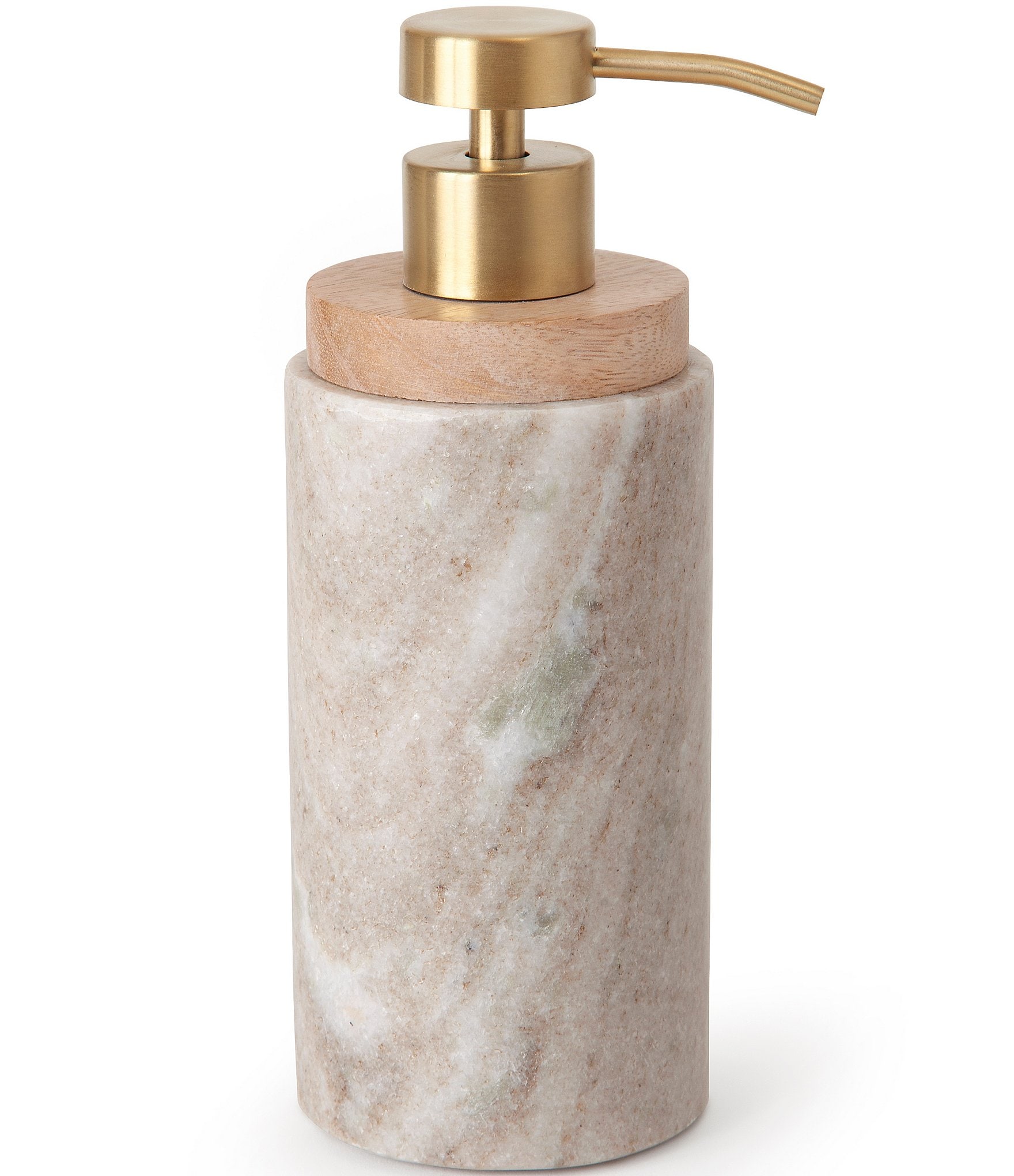 Kassatex San Marino Marble & Mango Wood Lotion/Soap Dispenser