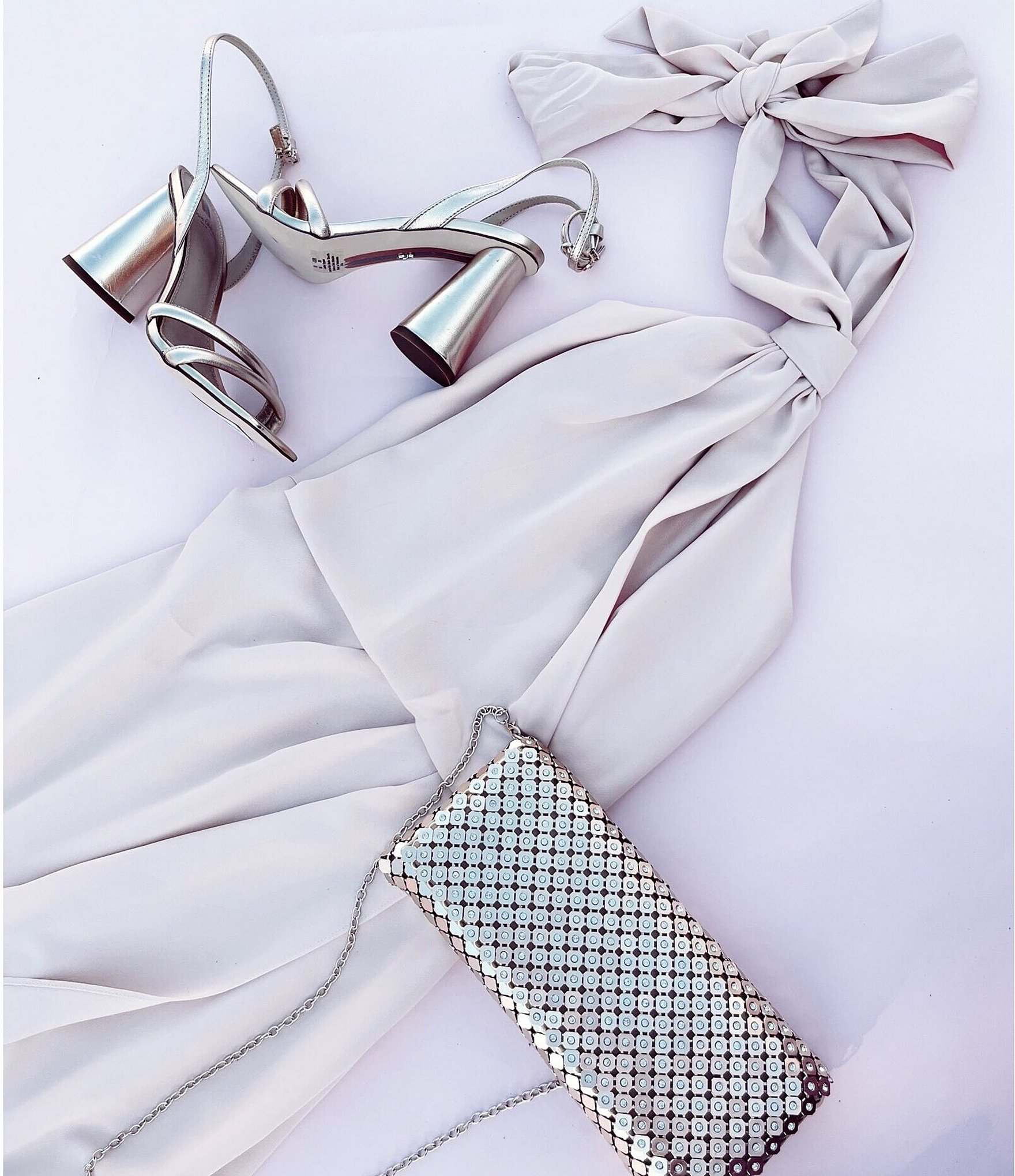 Landry Metal Mesh Crystal Clutch