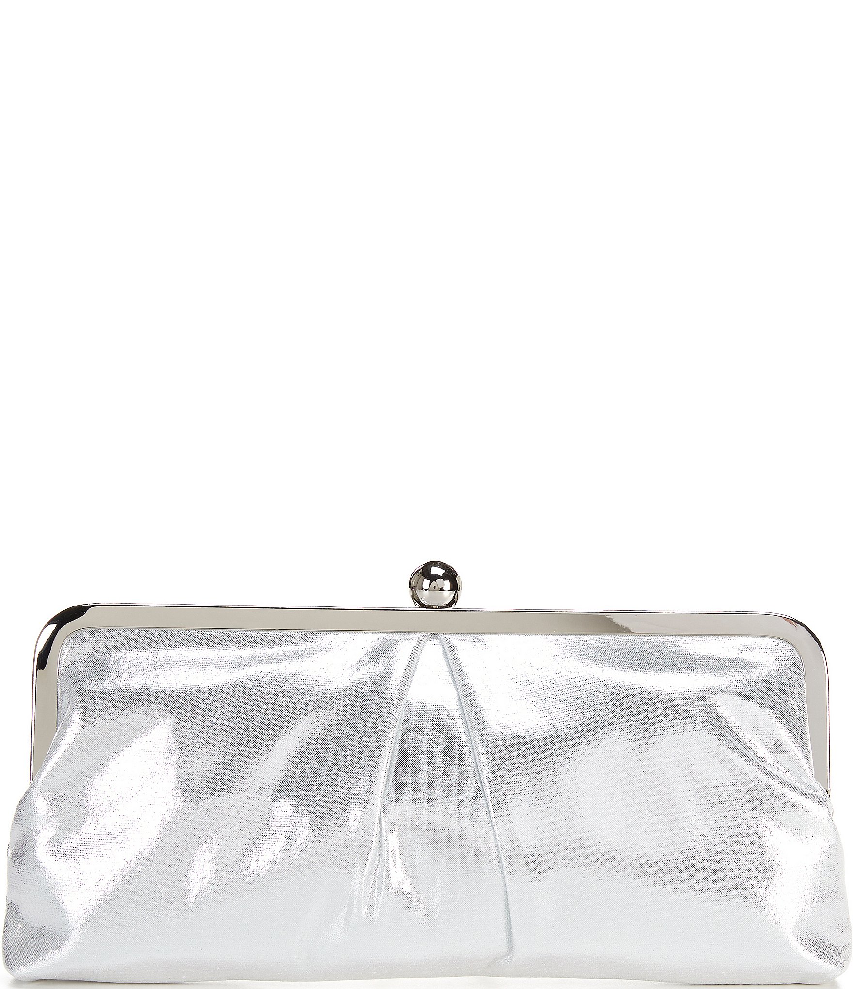 Landry Pleat Front Frame Metallic Clutch