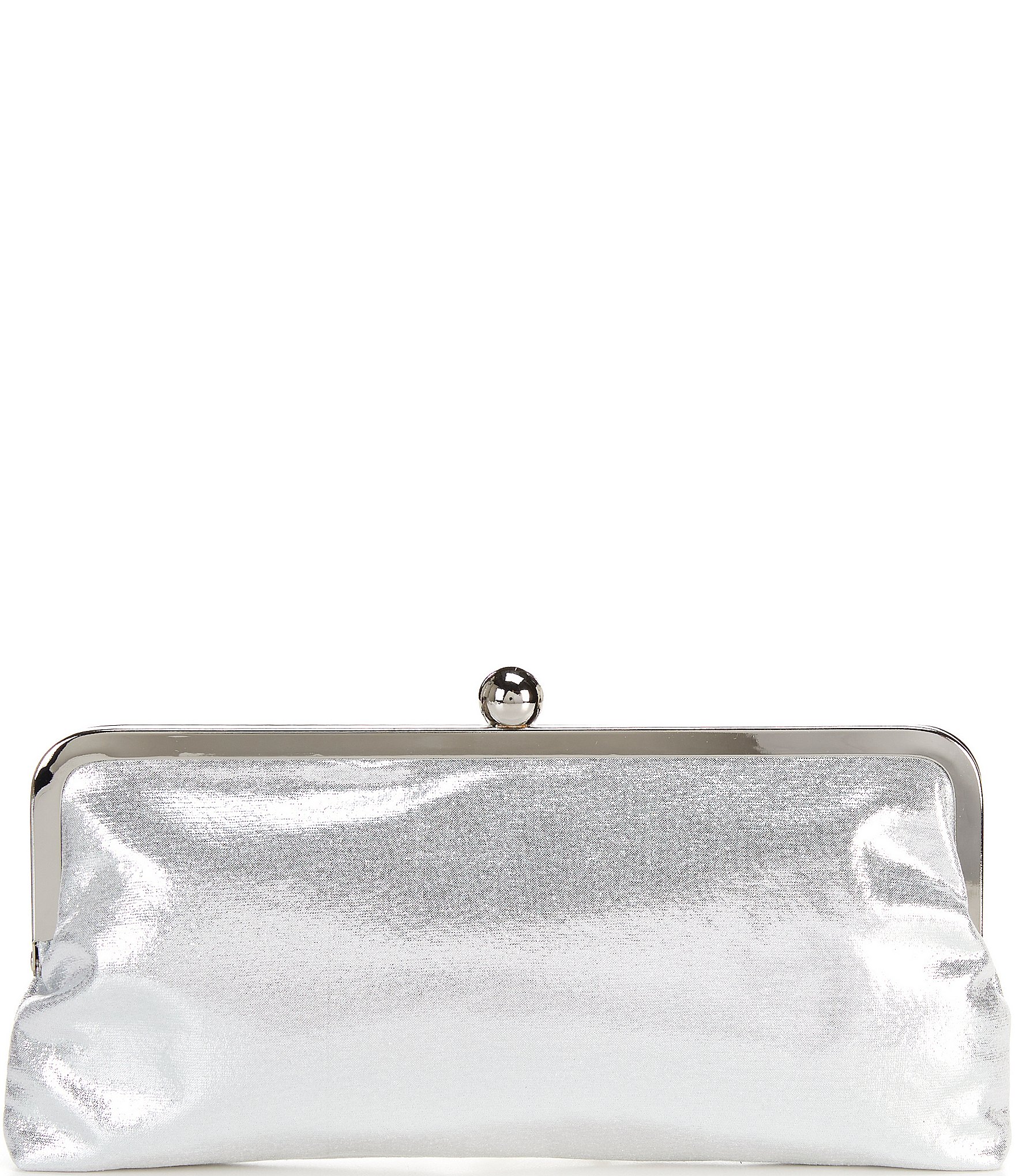 Landry Pleat Front Frame Metallic Clutch