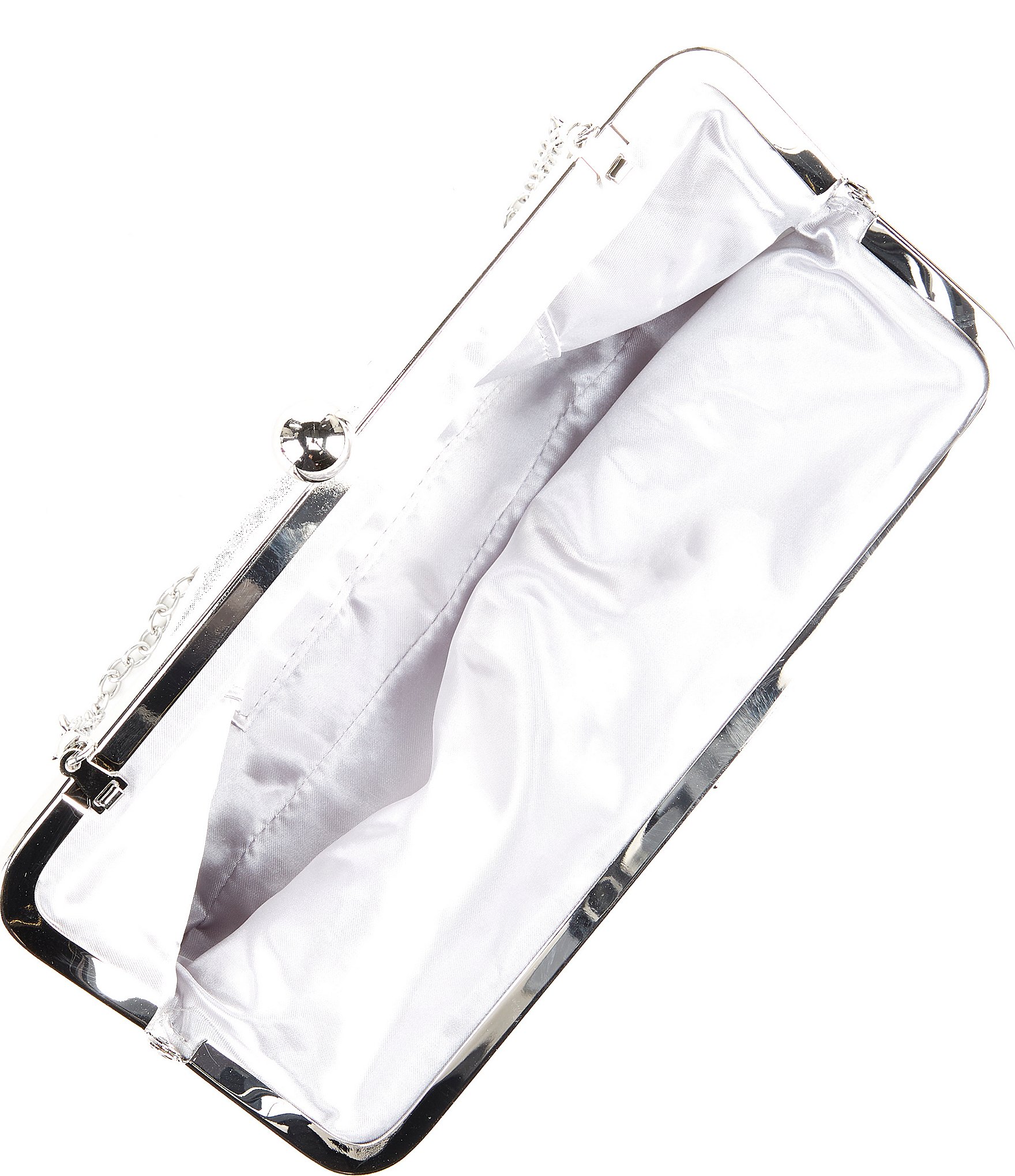 Landry Pleat Front Frame Metallic Clutch