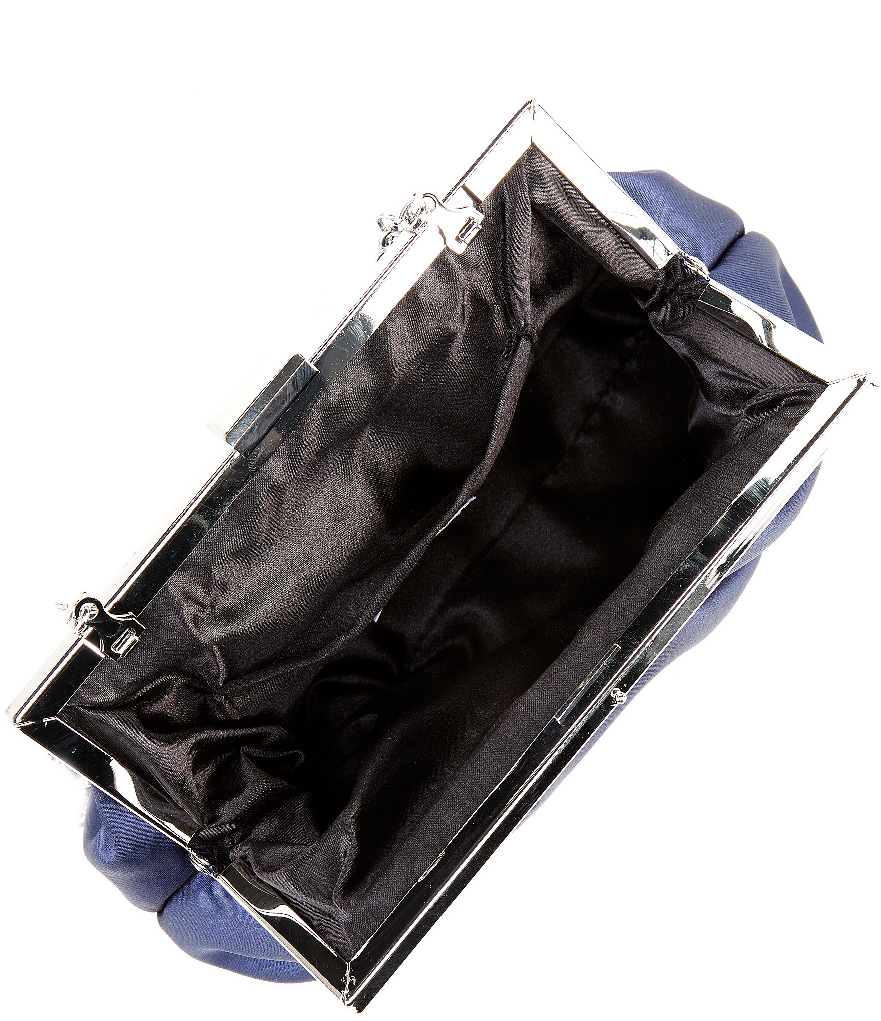 Landry Satin Pouch Frame Clutch