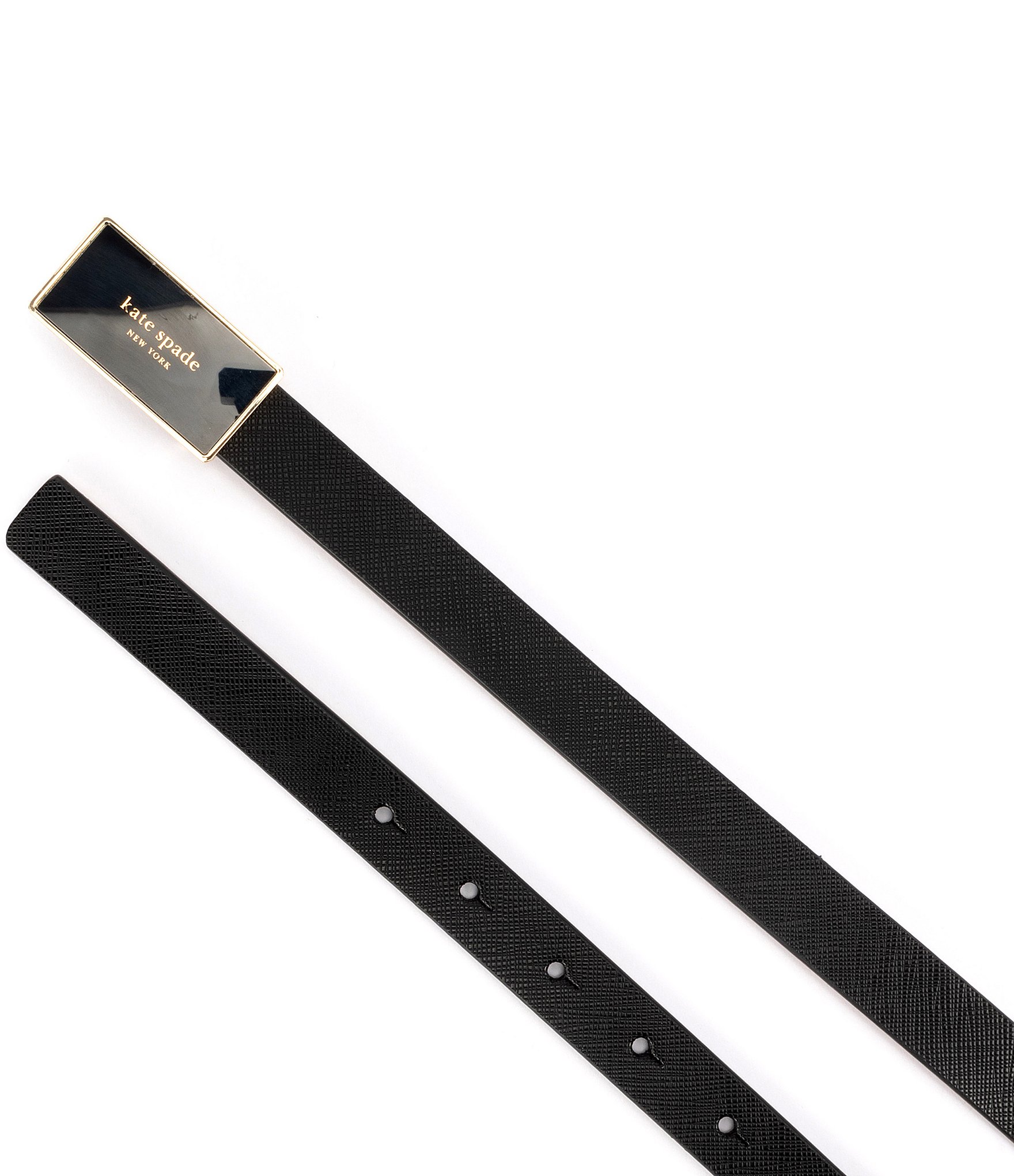 kate spade new york 0.78#double; Plaque Leather Black Belt