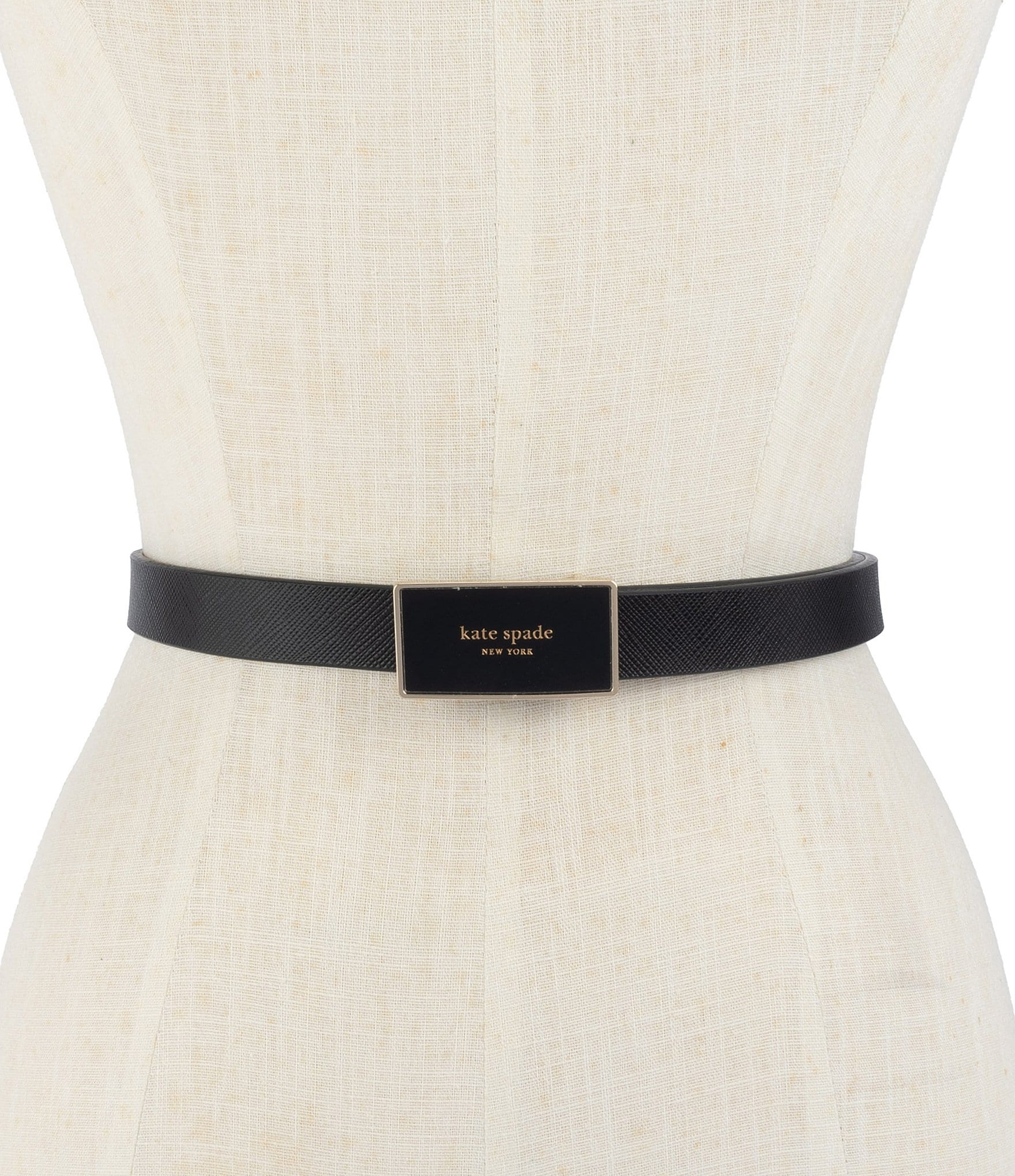 kate spade new york 0.78#double; Plaque Leather Black Belt