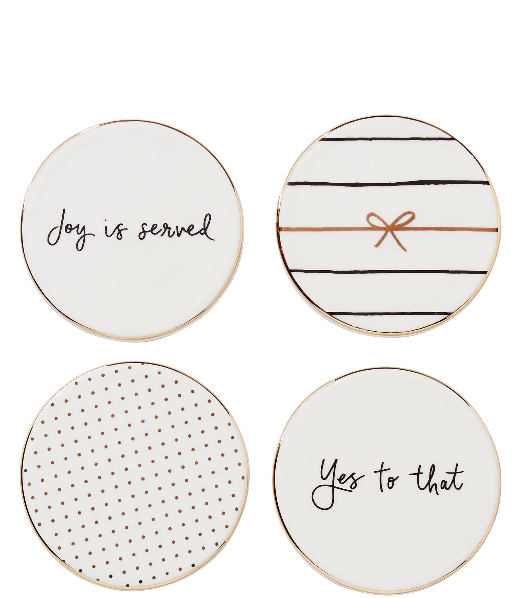 kate spade new york A Charmed Life 4 Piece Coaster Set Dillard s