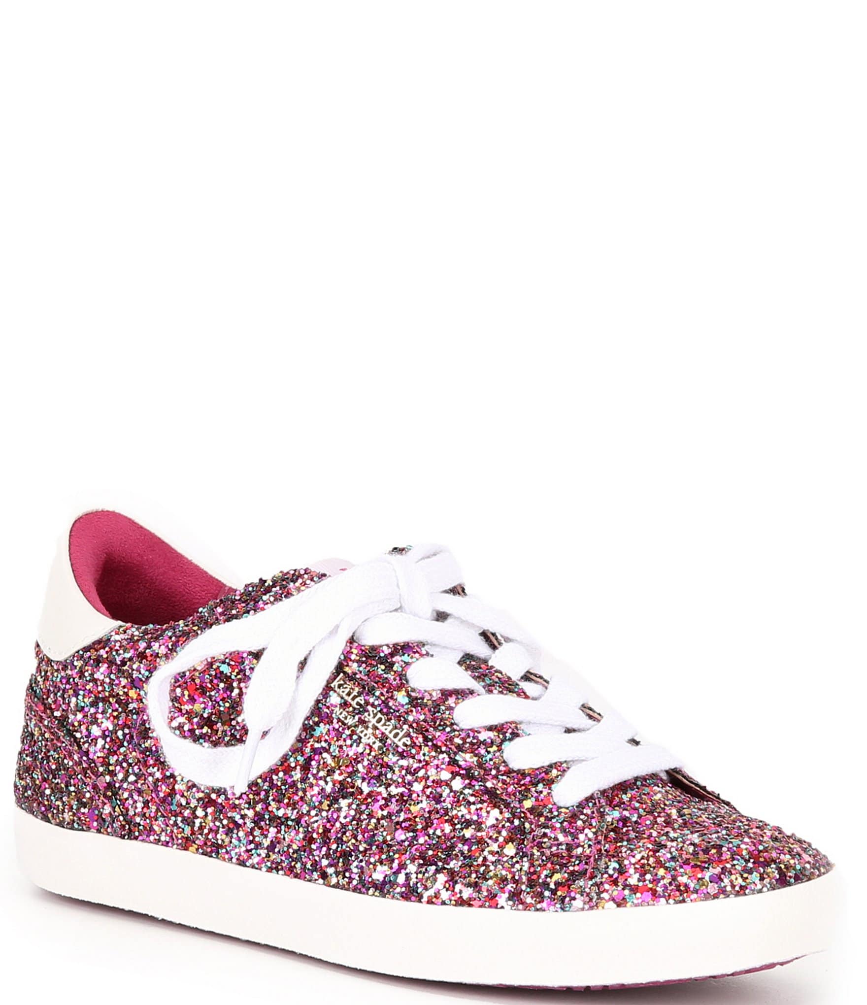 kate spade new york Ace Glitter Lace-Up Sneakers | Dillard's