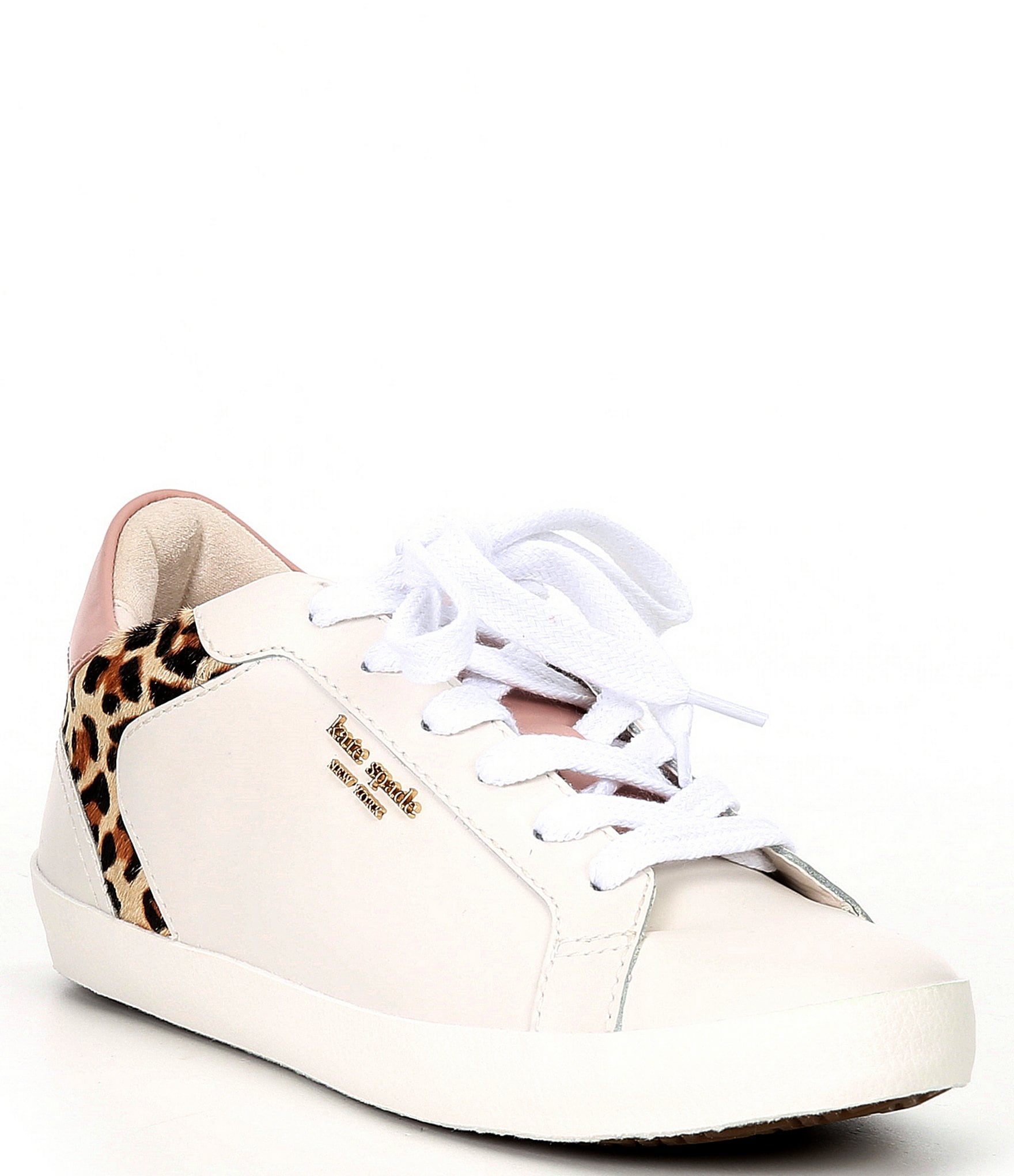 kate spade new york Ace Leopard Accent Leather Sneakers | Dillard's