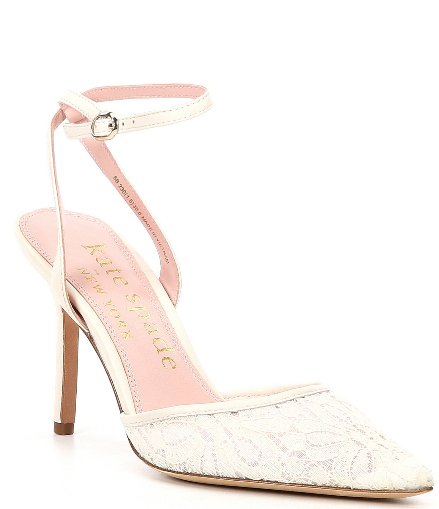 kate spade new york Amour Lace Ankle Strap Dress Heels | Dillard's